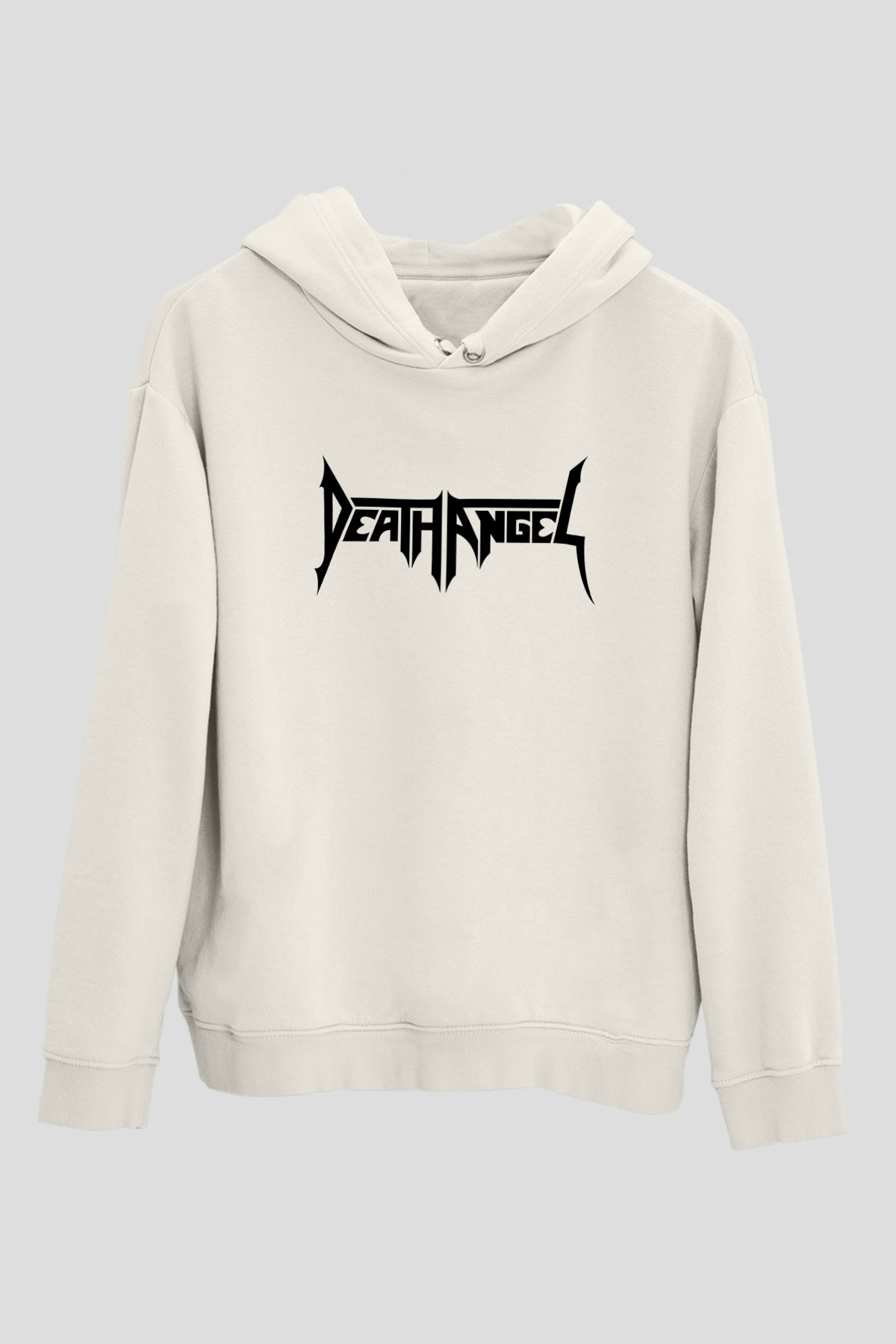 Death Angel Beyaz Unisex Kapşonlu Sweatshirt