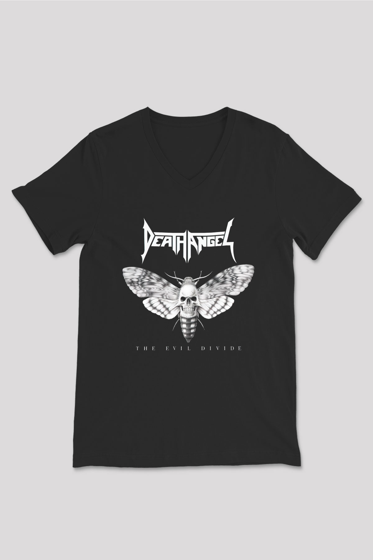 Death Angel Siyah Unisex V Yaka Tişört T-Shirt