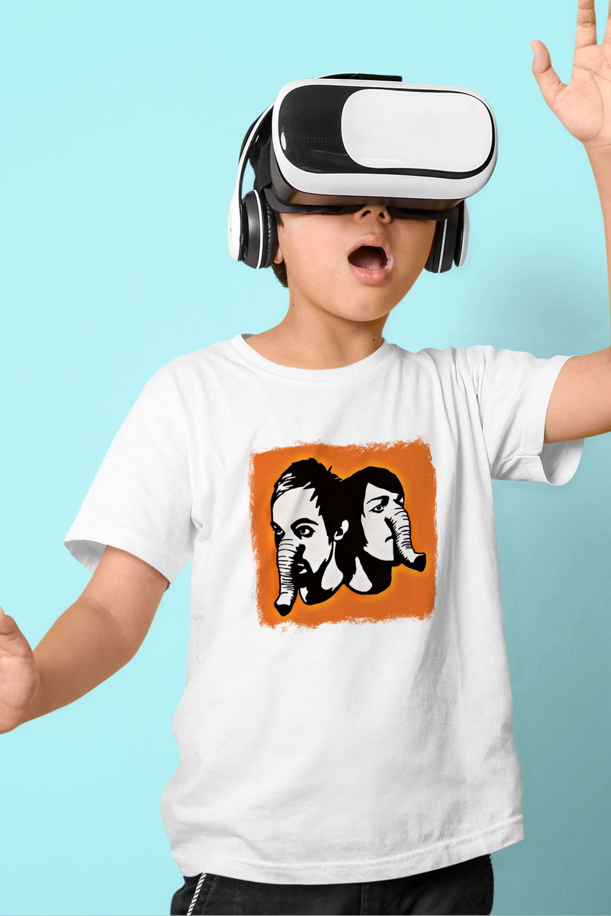 Death from Above Baskılı Unisex Beyaz Çocuk Tişört
