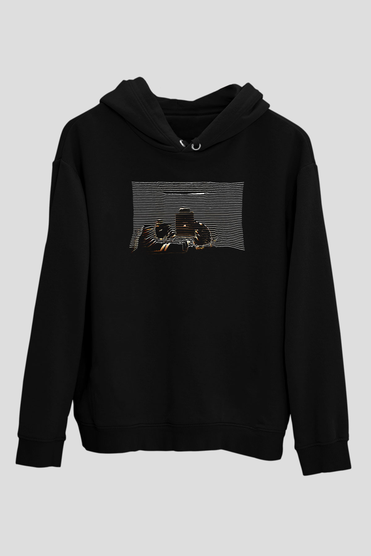 Death Grips Baskılı Unisex Siyah Hoodie