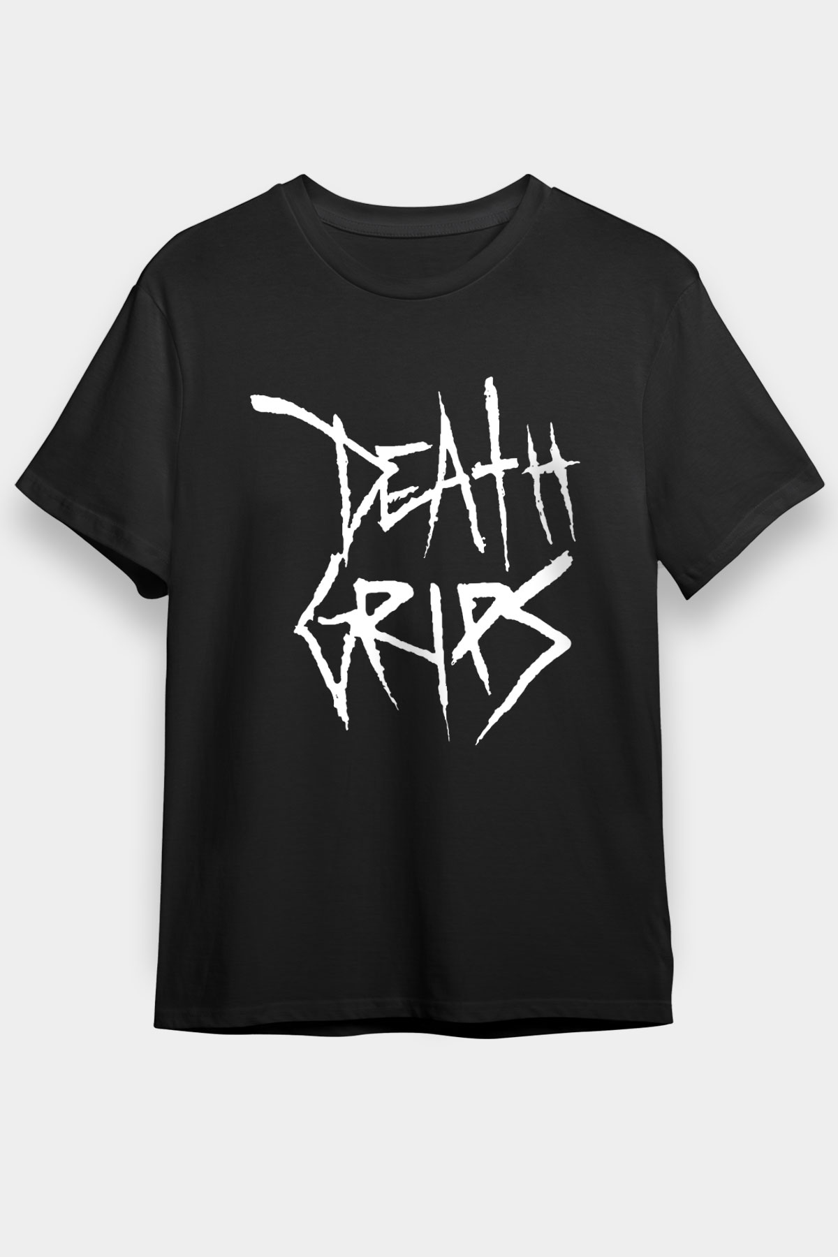 Death Grips Baskılı Unisex Siyah Tişört - Tshirt