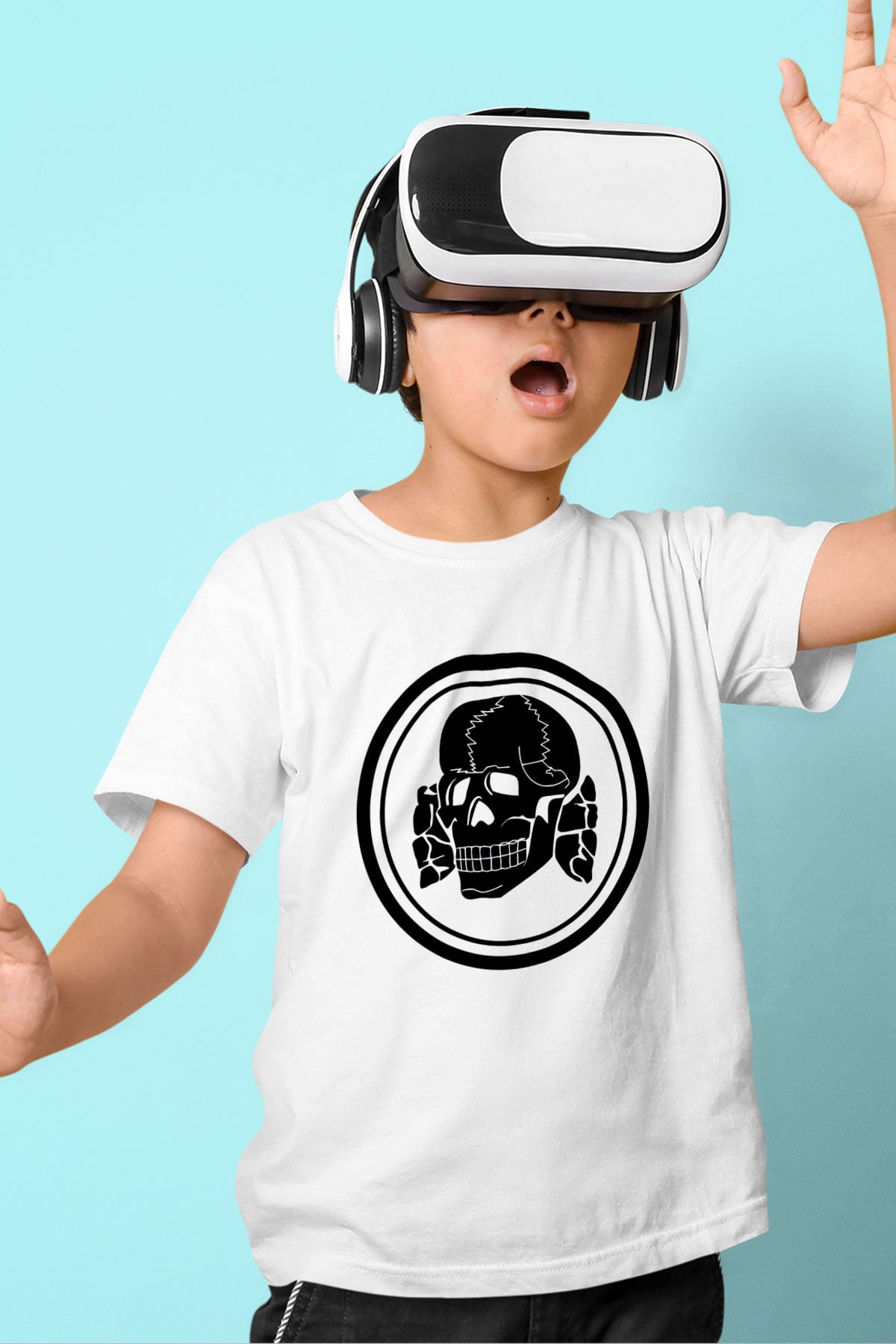 Death in June Baskılı Beyaz Unisex Çocuk Tişört