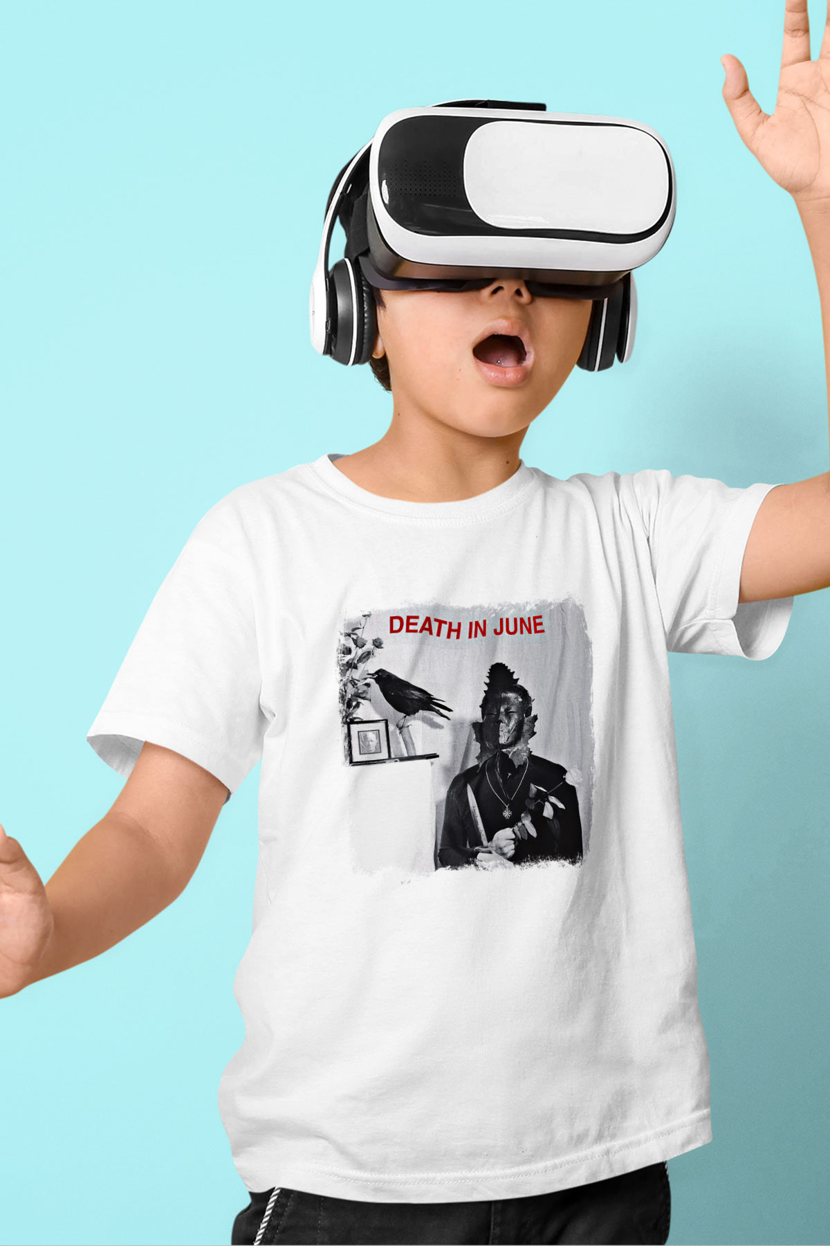 Death in June Baskılı Unisex Beyaz Çocuk Tişört