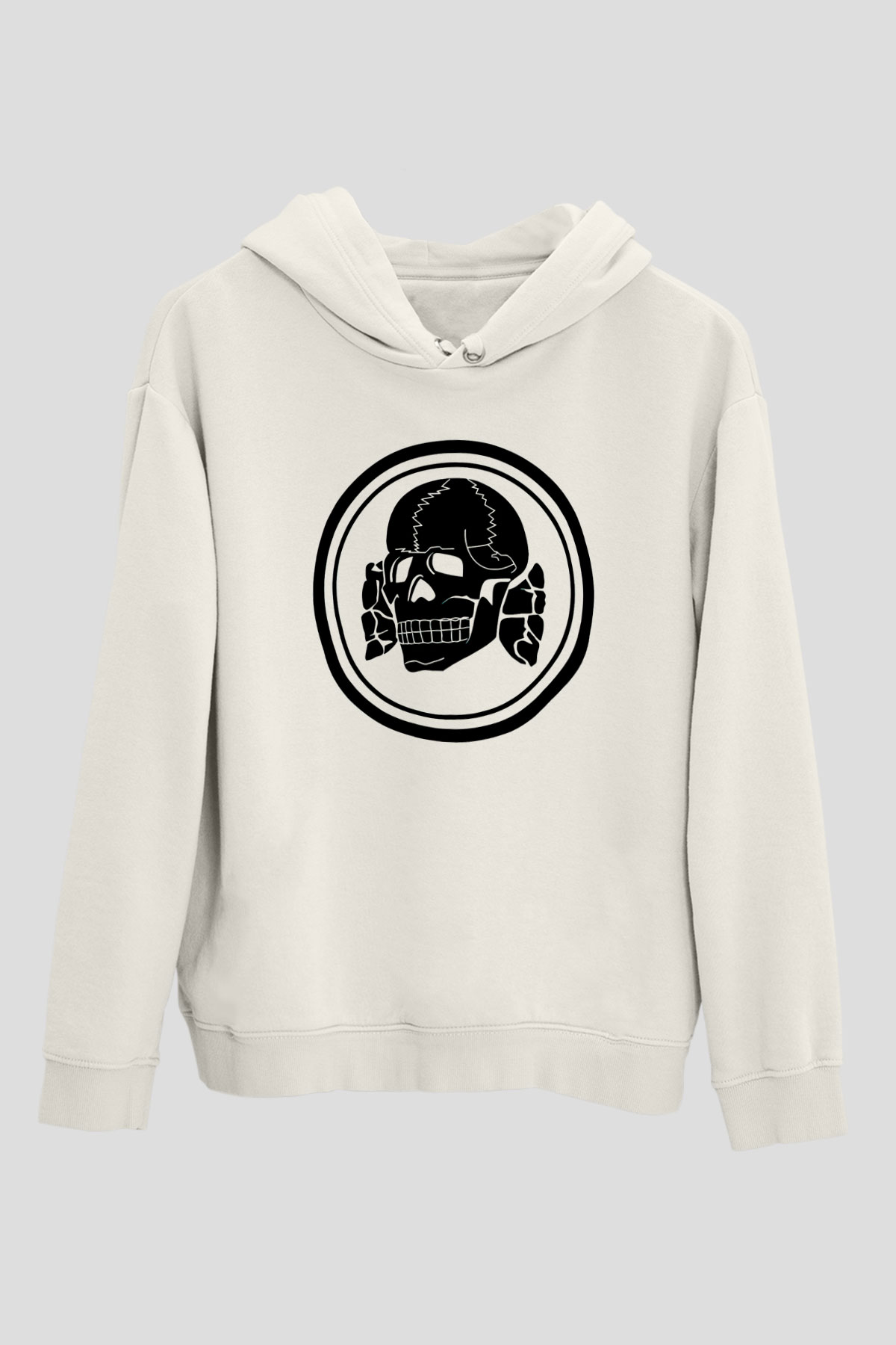 Death in June Beyaz Unisex Kapşonlu Sweatshirt