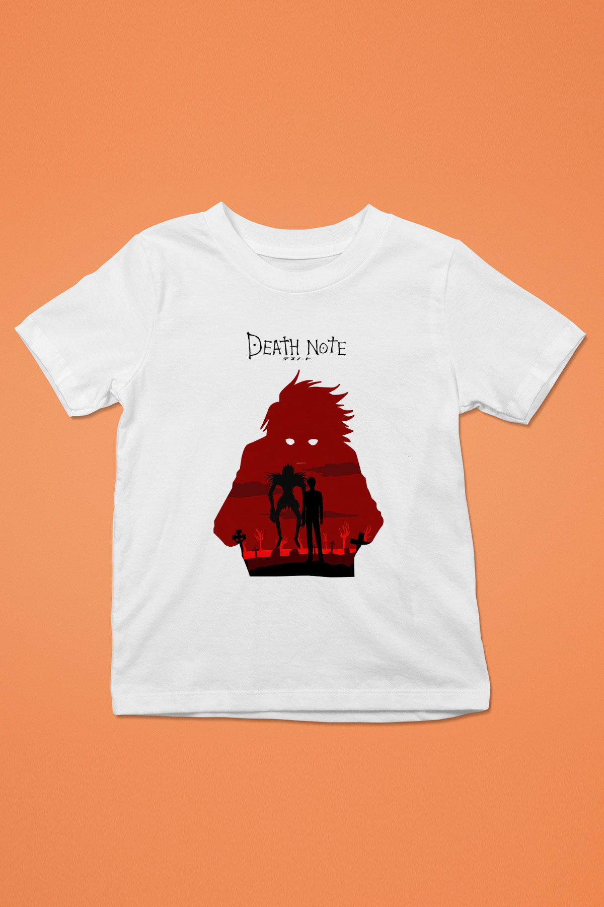 Death Note Baskılı Beyaz Unisex Çocuk Tişört