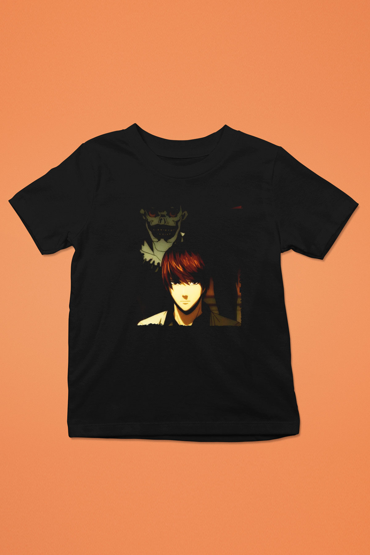 Death Note Baskılı Siyah Unisex Çocuk Tişört
