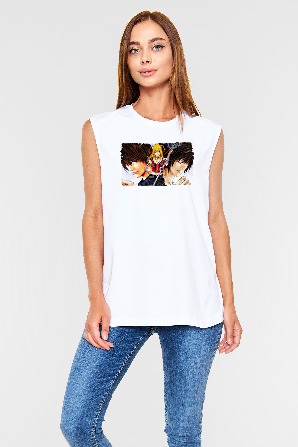 Death Note Beyaz Unisex Kolsuz Tişört