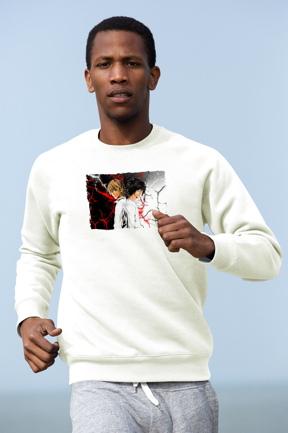 Death Note Beyaz Unisex Sweatshirt