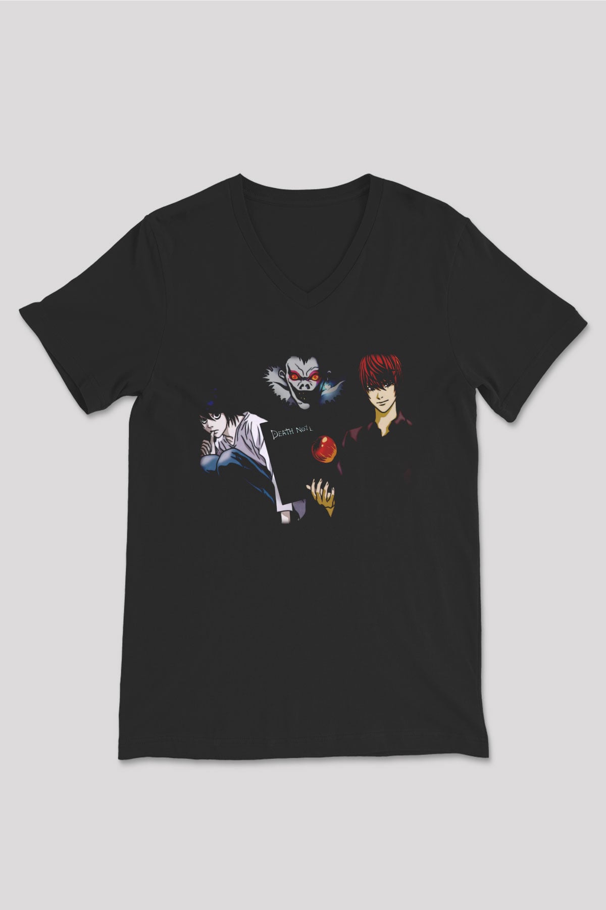 Death Note Siyah Unisex V Yaka Tişört