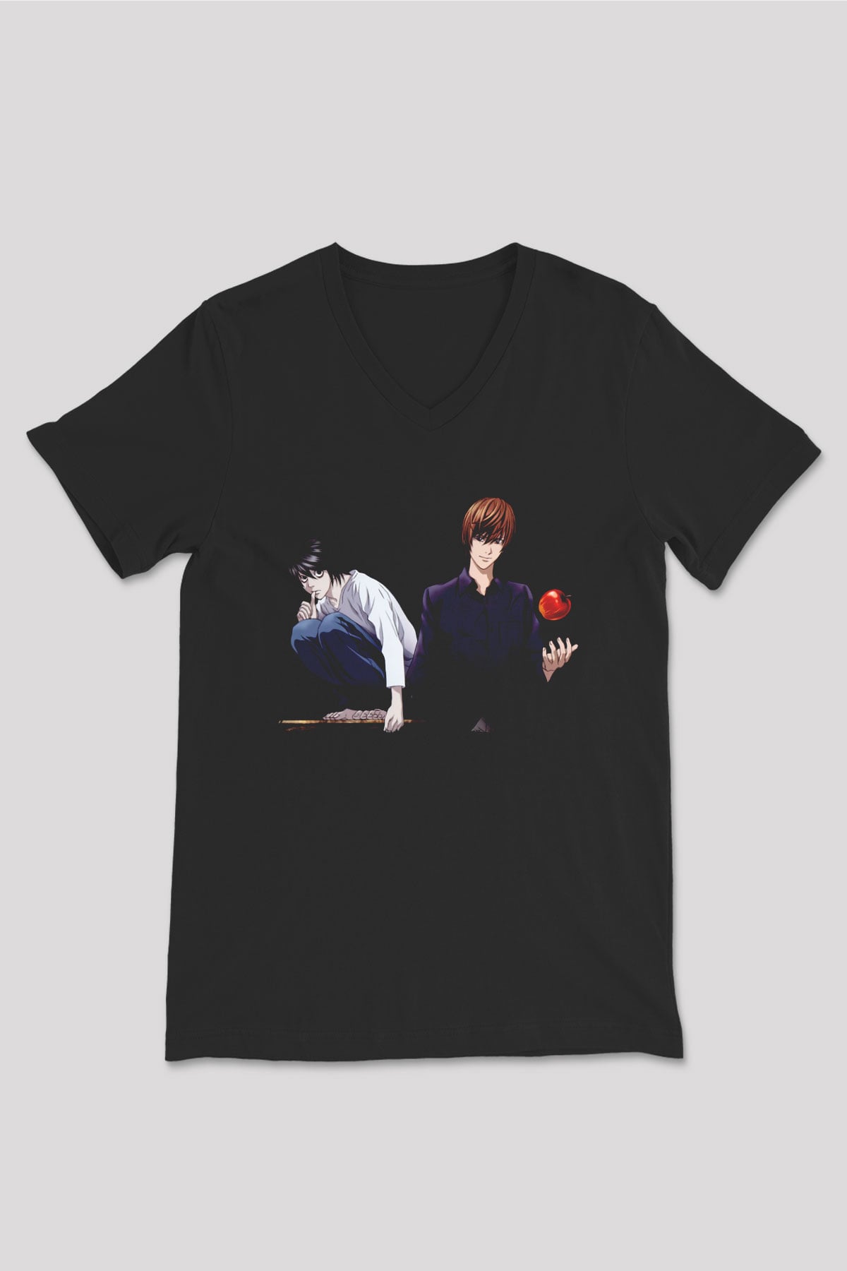 Death Note Siyah Unisex V Yaka Tişört