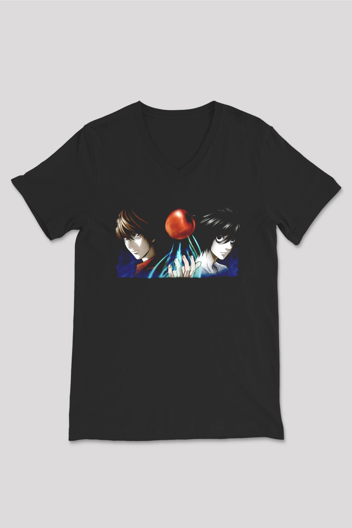 Death Note Siyah Unisex V Yaka Tişört