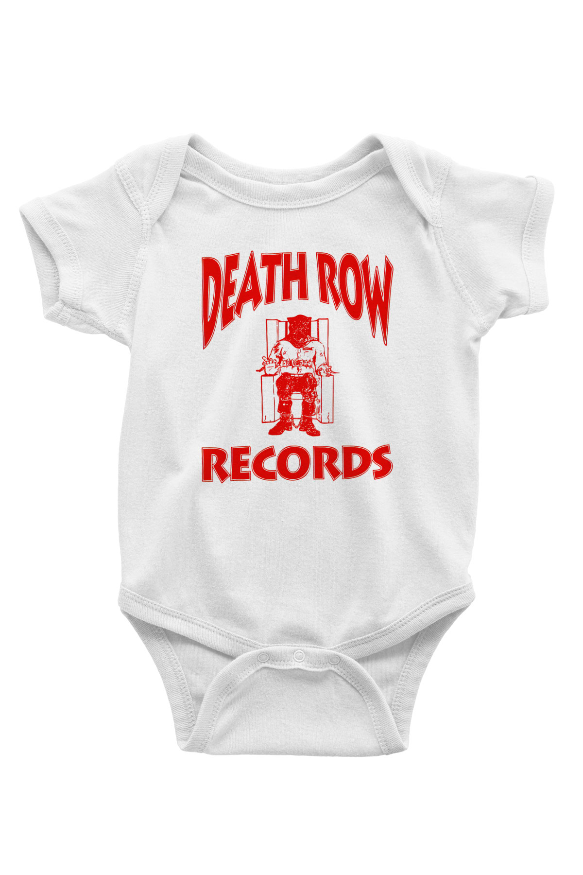 Death Row Records Baskılı Beyaz Unisex Bebek Body - Zıbın