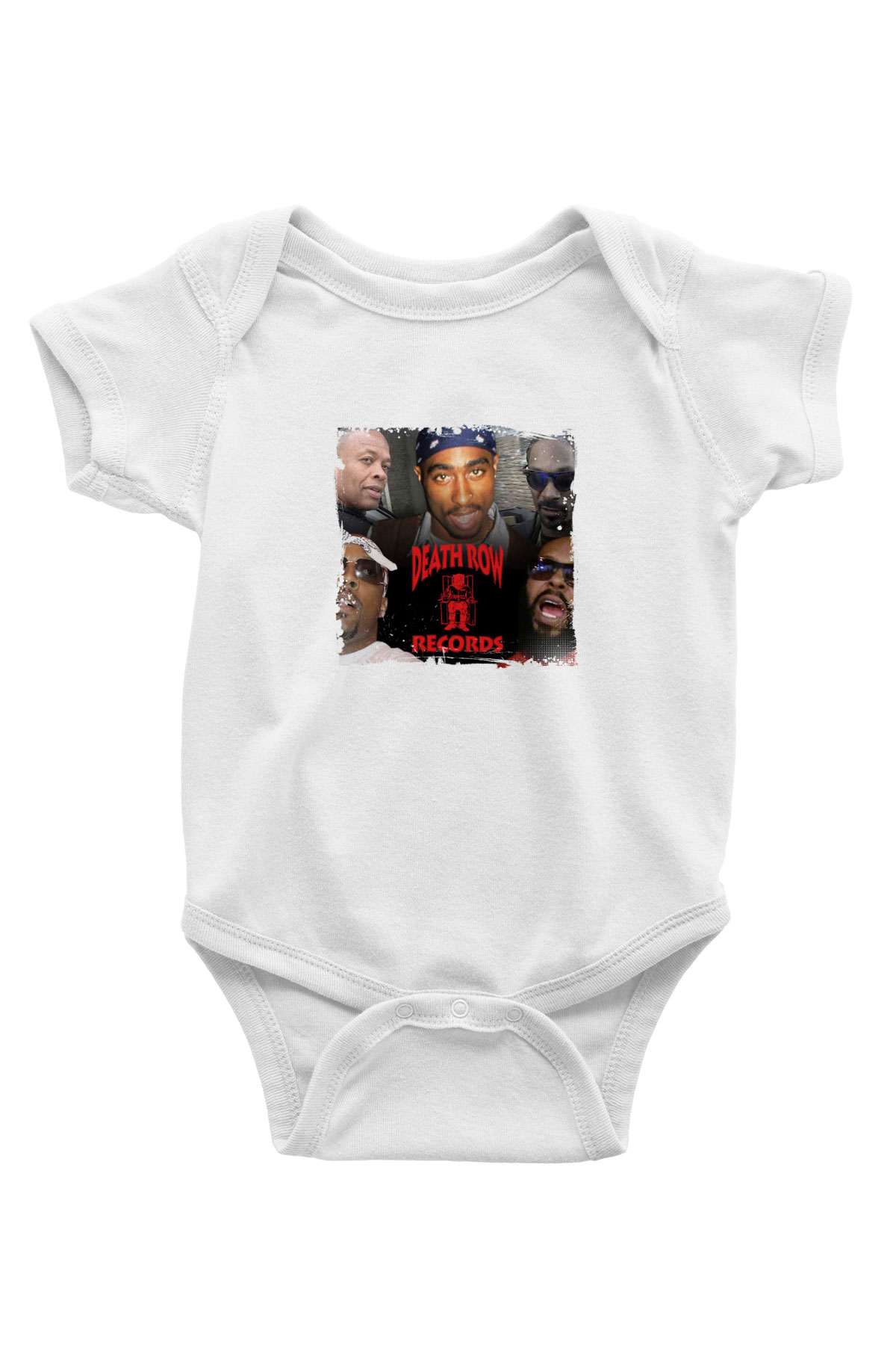 Death Row Records Baskılı Unisex Beyaz Bebek Body - Zıbın