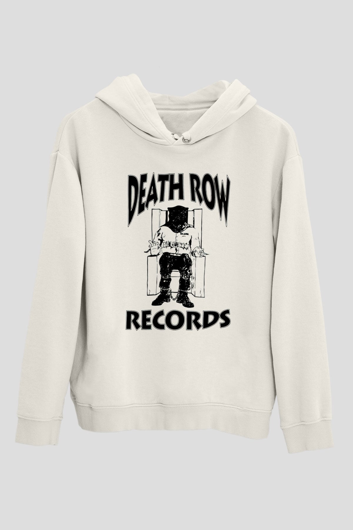 Death Row Records Beyaz Unisex Kapüşonlu Sweatshirt