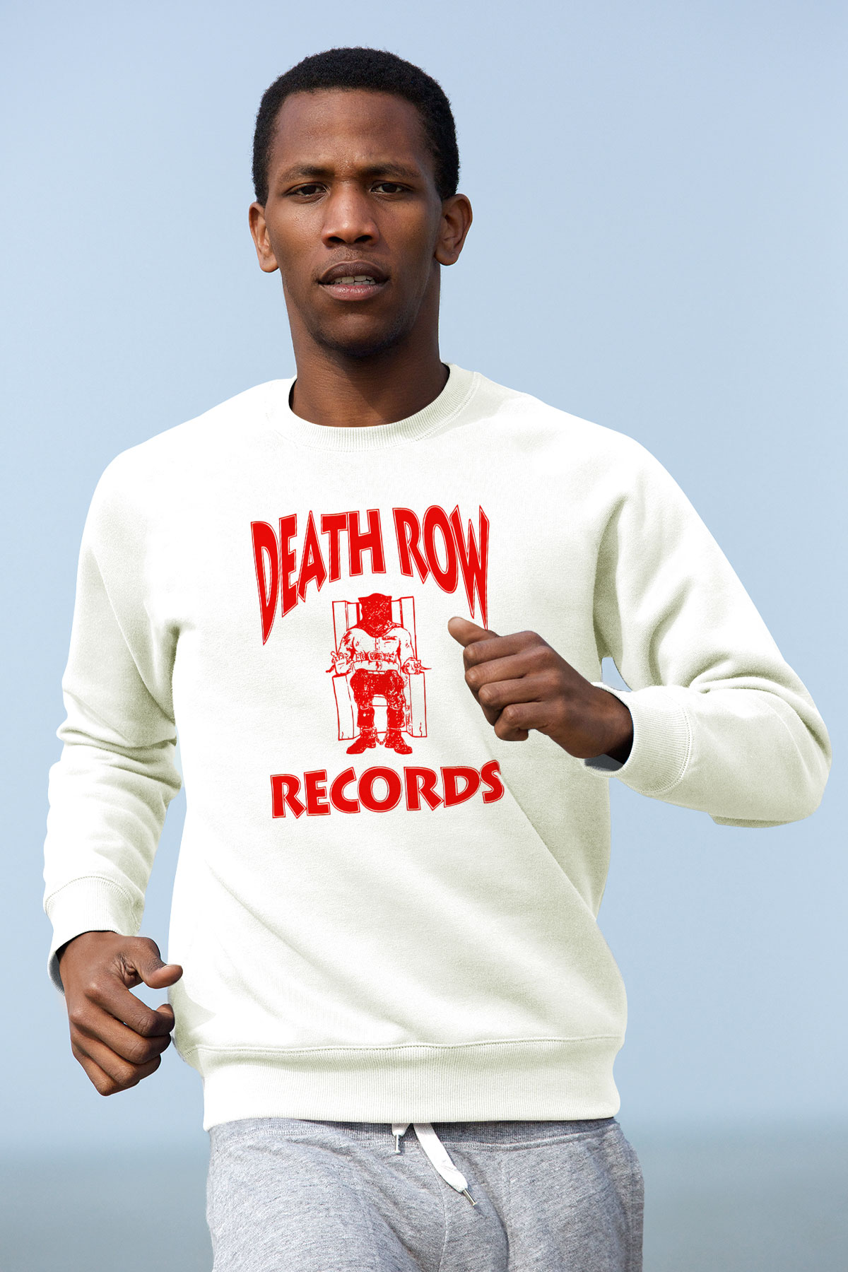 Death Row Records Beyaz Unisex Sweatshirt