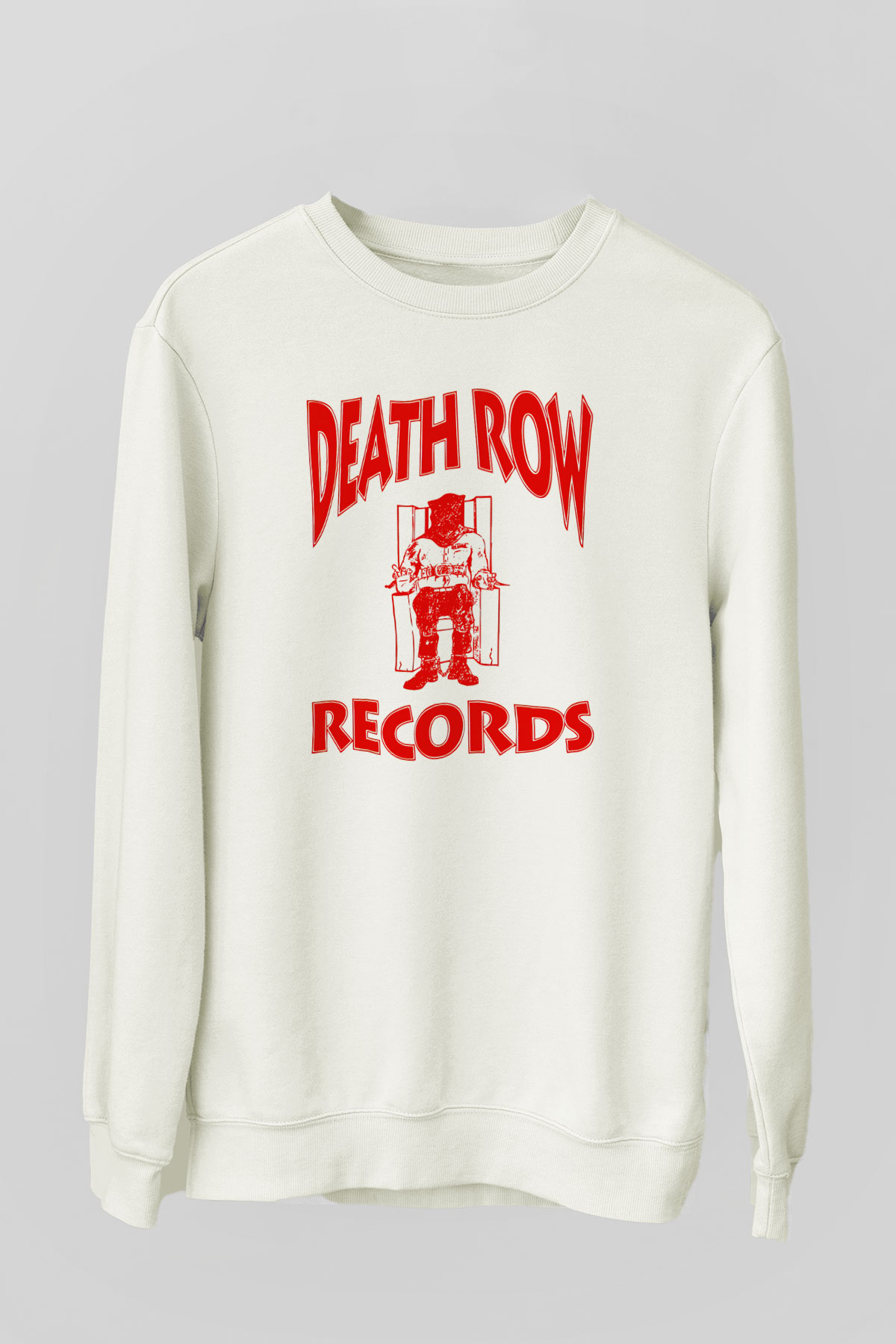Death Row Records Beyaz Unisex Sweatshirt
