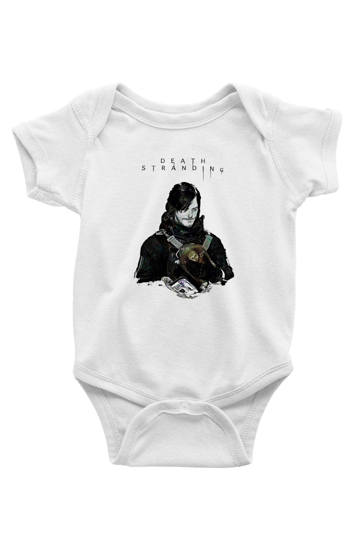 Death Stranding Baskılı Beyaz Unisex Bebek Body - Zıbın