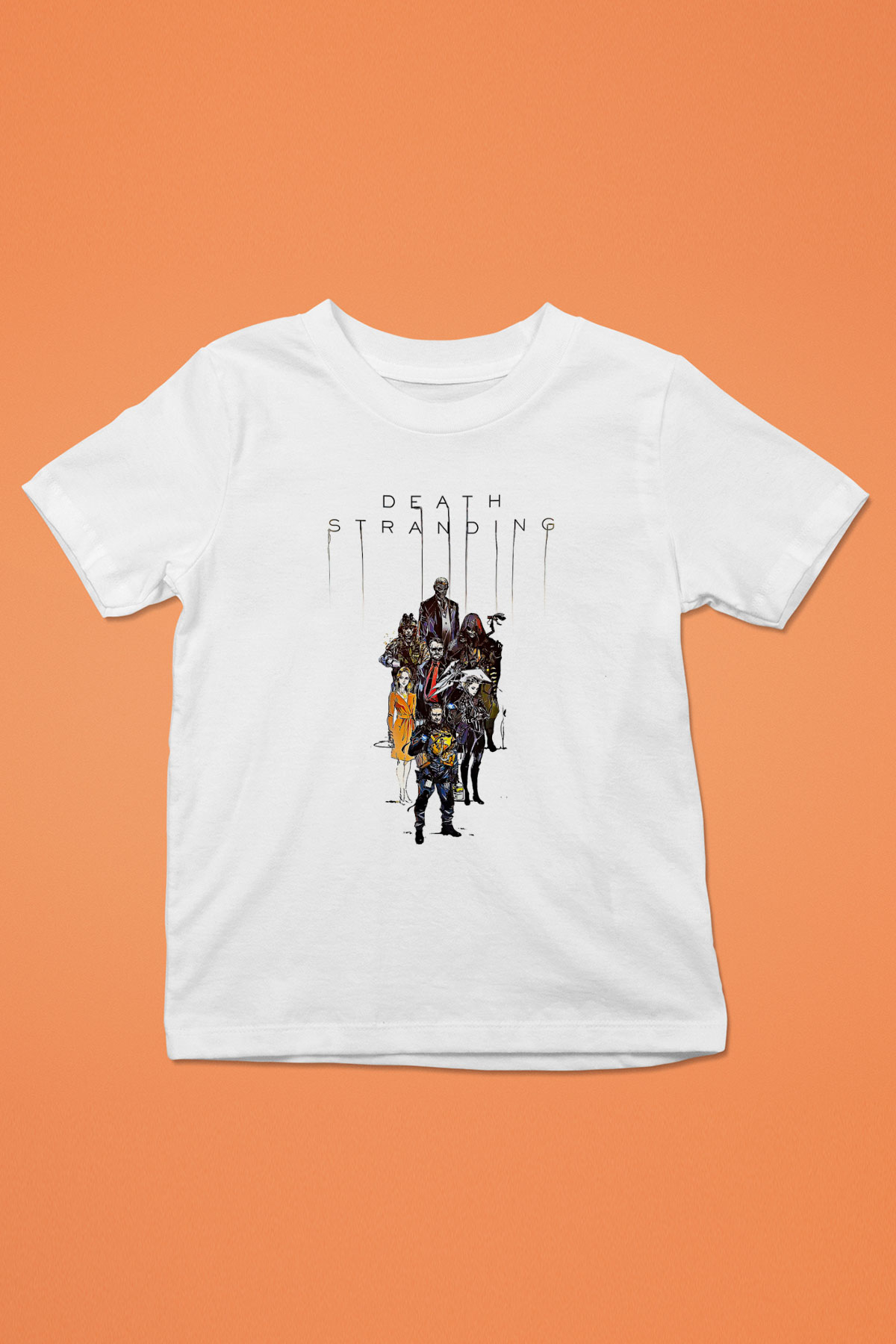 Death Stranding Baskılı Beyaz Unisex Beyaz Çocuk Tişört - Tshirt