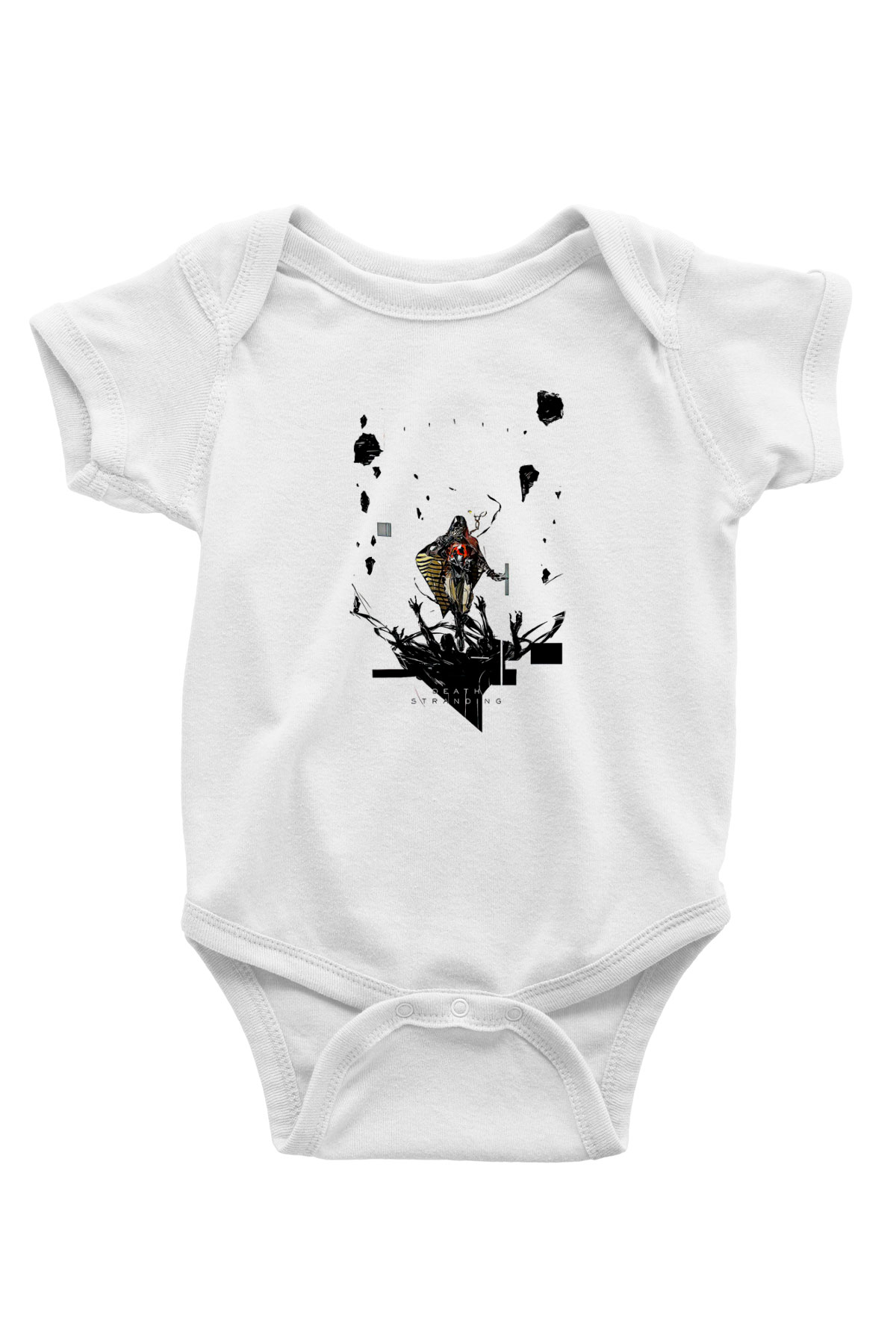 Death Stranding Baskılı Beyaz Unisex Bebek Body - Zıbın