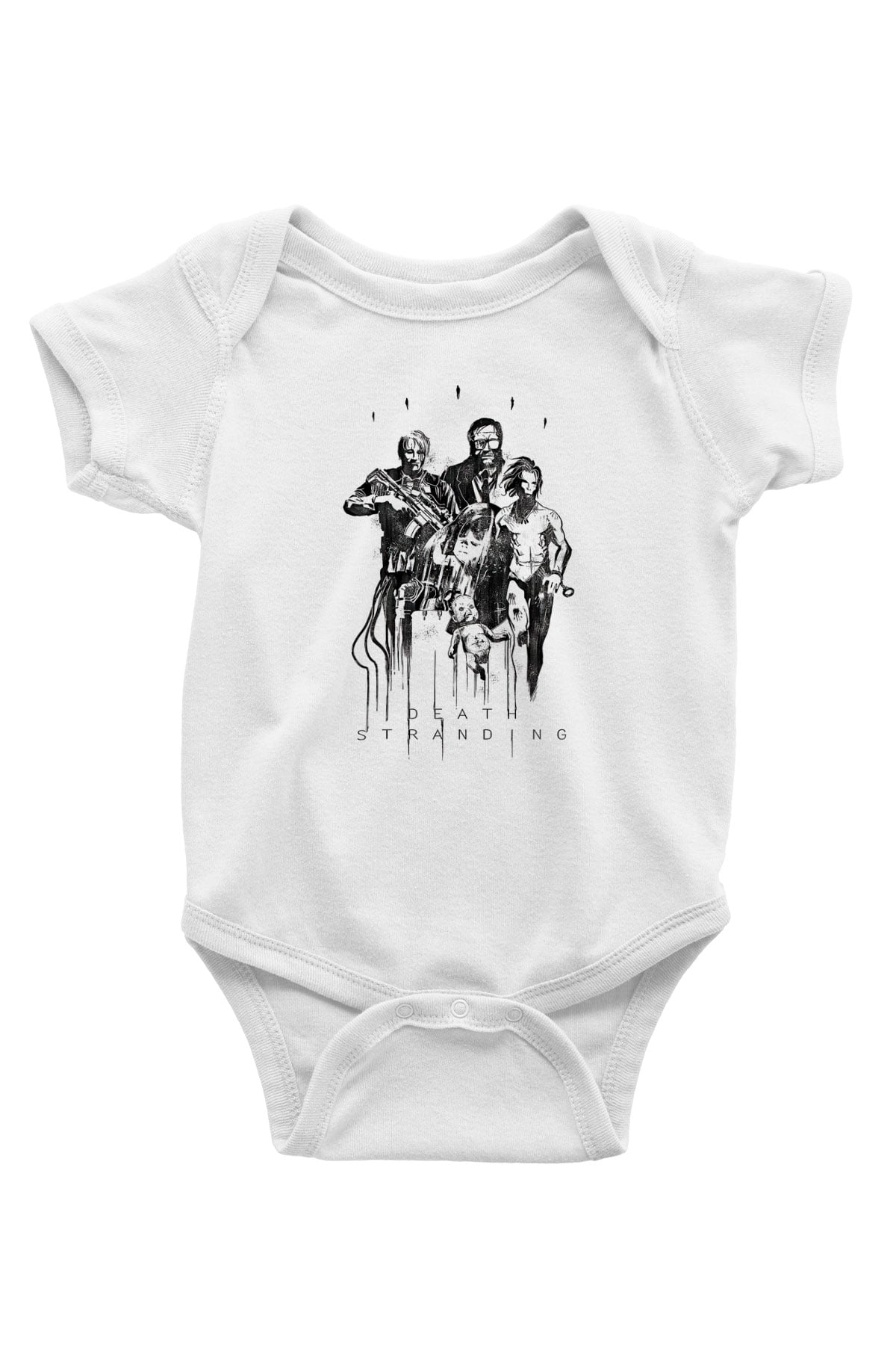 Death Stranding Baskılı Beyaz Unisex Bebek Body - Zıbın