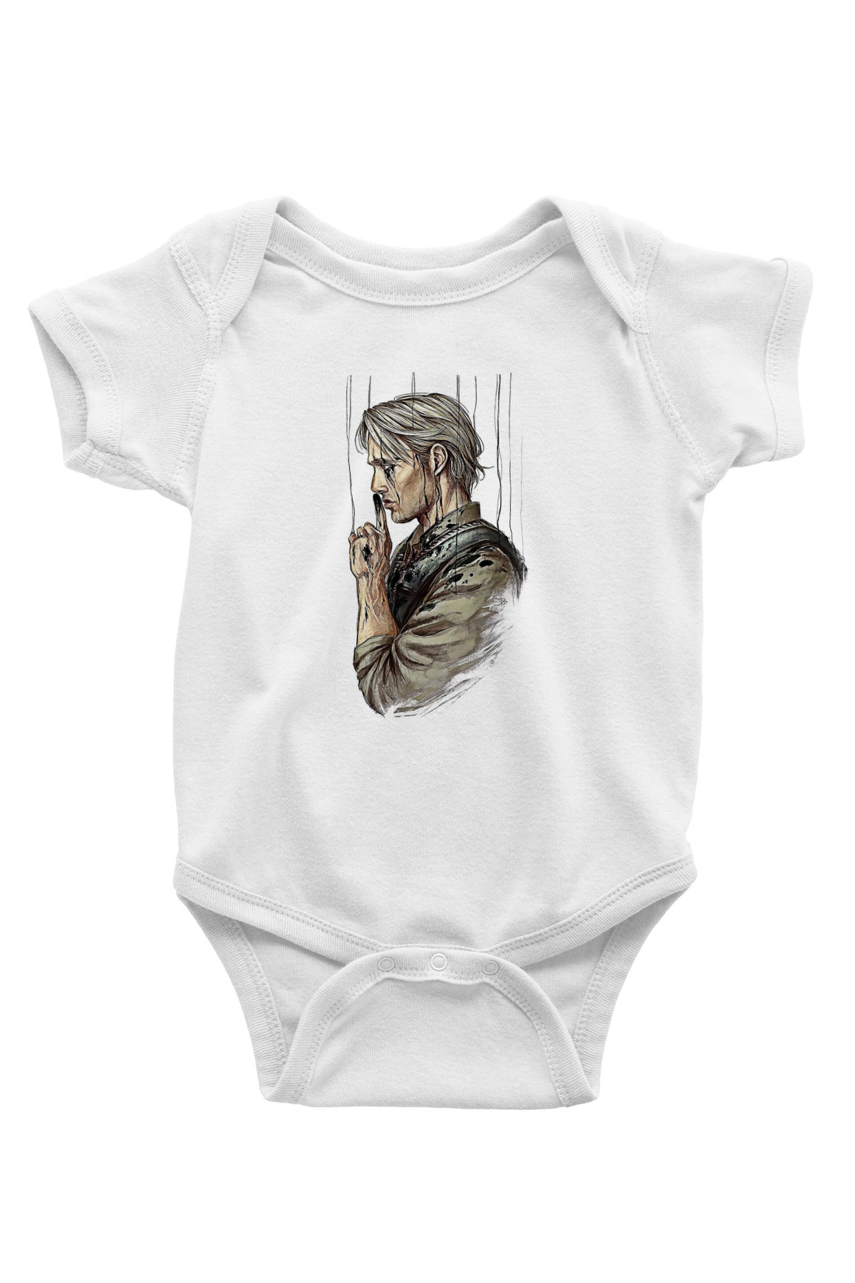 Death Stranding Baskılı Beyaz Unisex Bebek Body - Zıbın