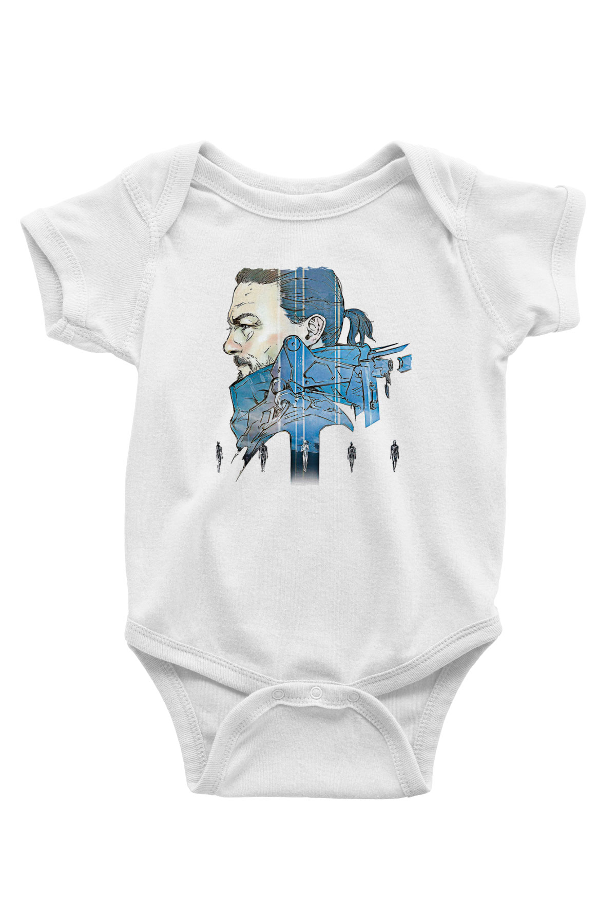 Death Stranding Baskılı Beyaz Unisex Bebek Body - Zıbın