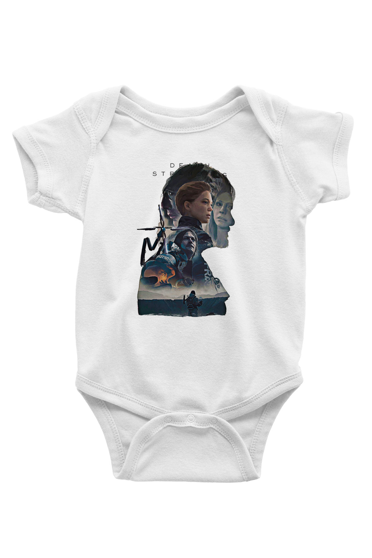 Death Stranding Baskılı Beyaz Unisex Bebek Body - Zıbın