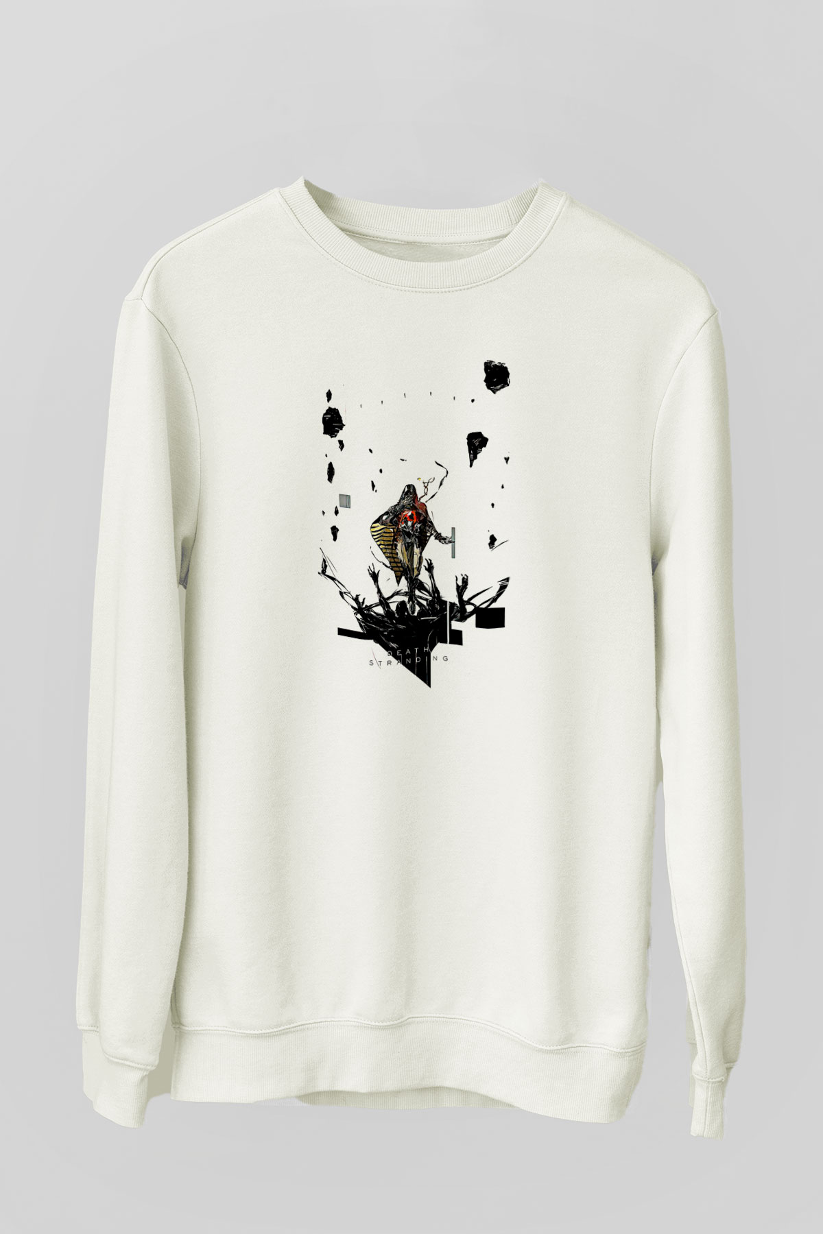 Death Stranding Baskılı Beyaz Unisex Sweatshirt