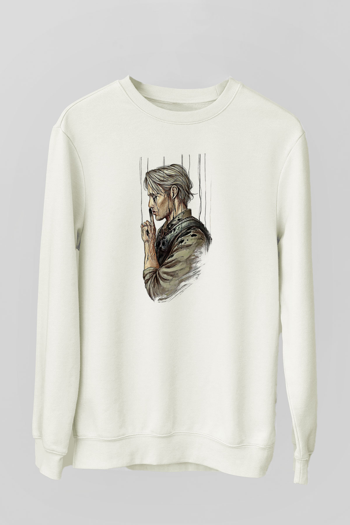 Death Stranding Baskılı Beyaz Unisex Sweatshirt