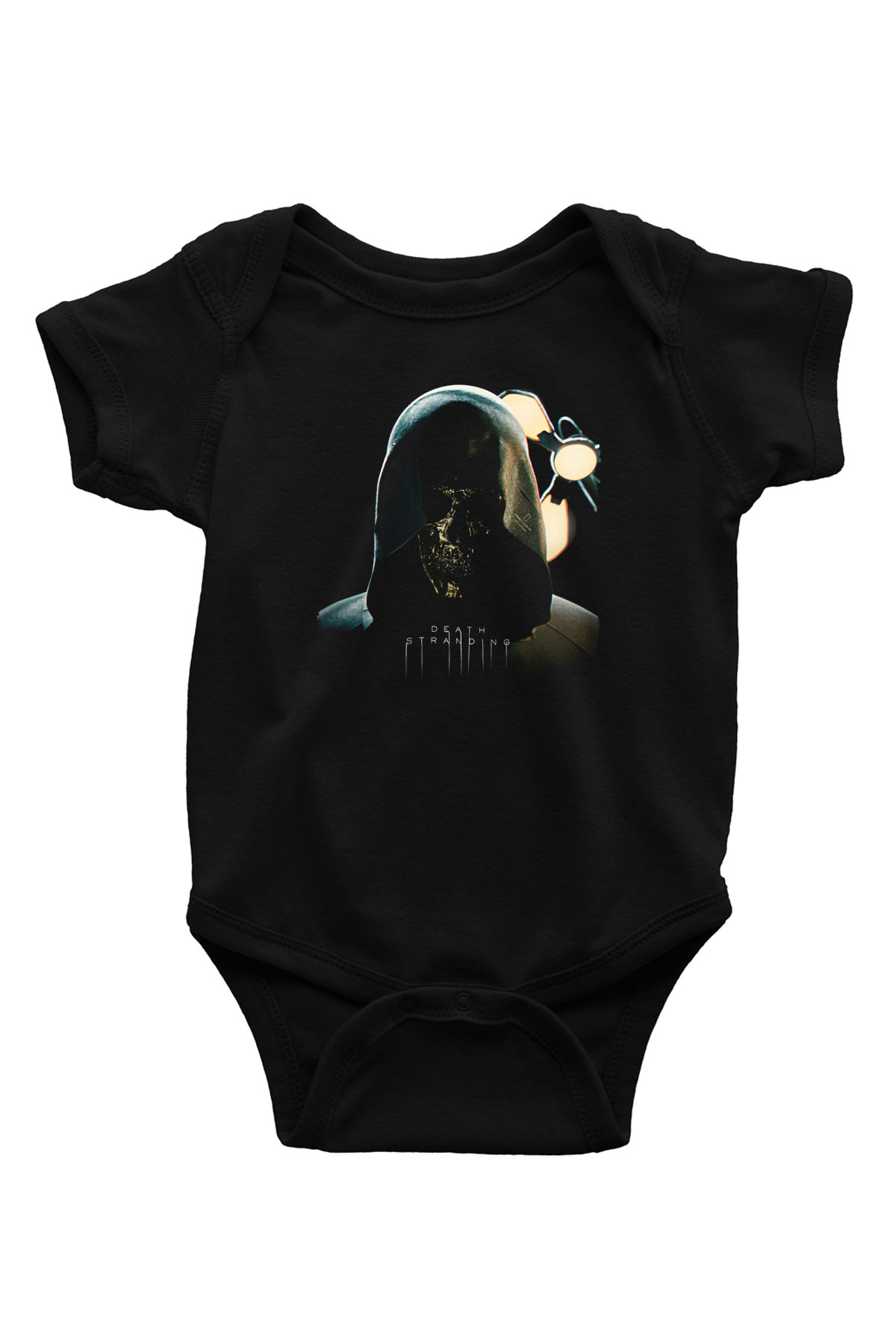 Death Stranding Baskılı Unisex Siyah Bebek Body - Zıbın