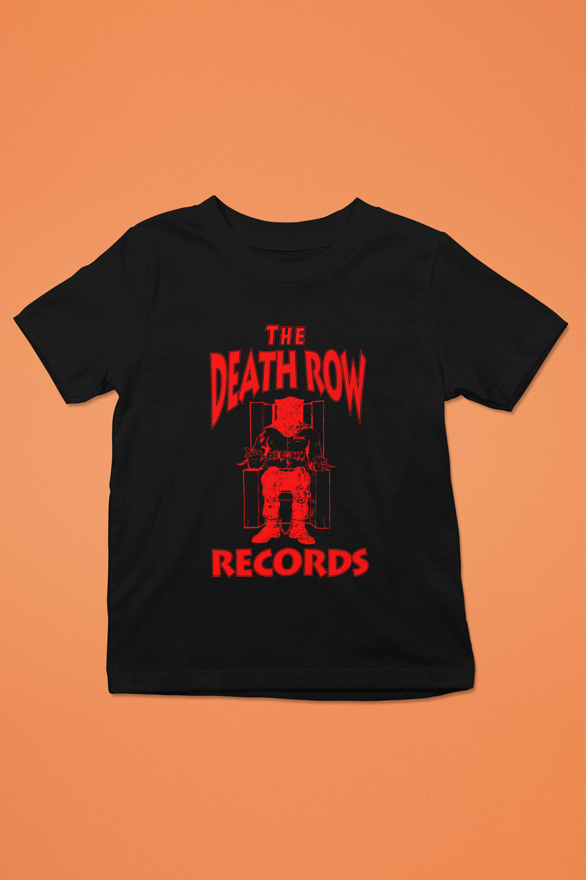 Deathrow Baskılı Siyah Unisex Çocuk Tişört