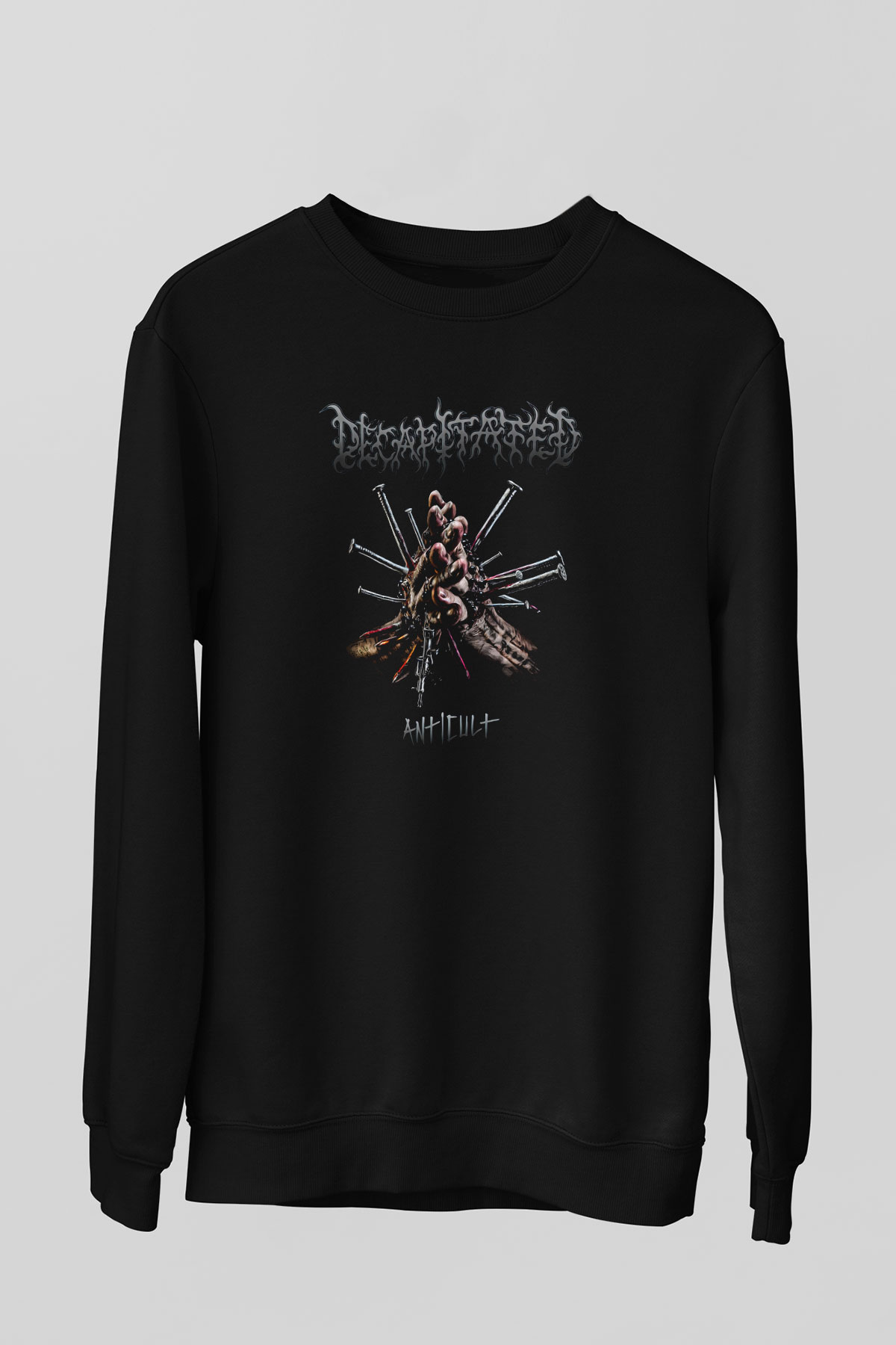 Decapitated Baskılı Unisex Siyah Sweatshirt