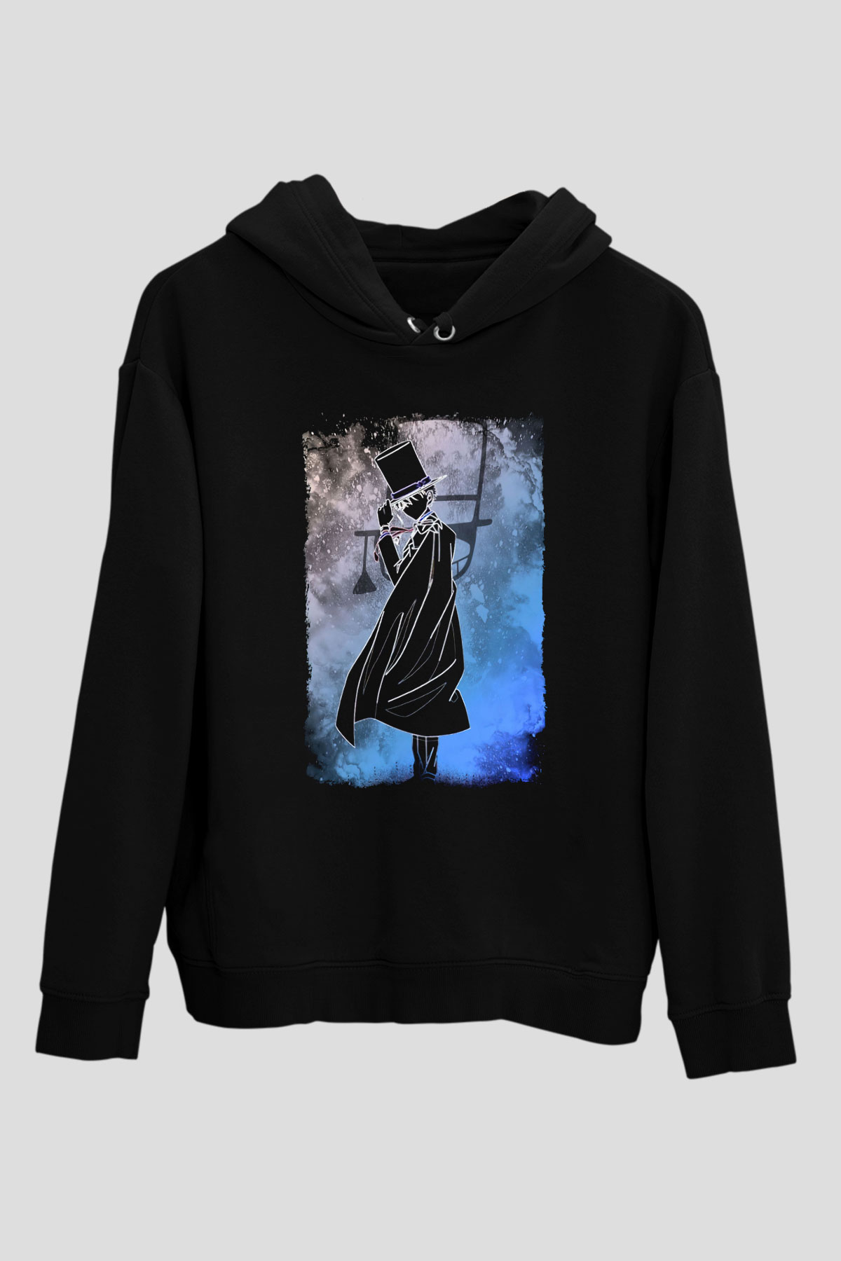 Dedektif Siyah Unisex Kapüşonlu Sweatshirt
