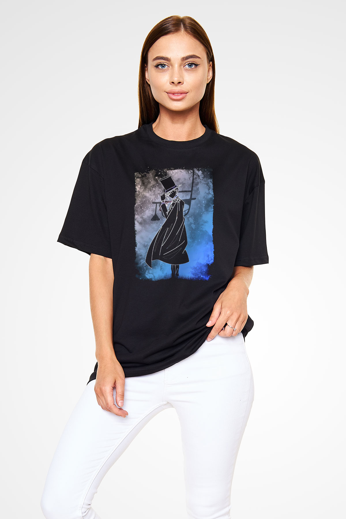 Dedektif Siyah Oversize Tişört Oversize T-shirt - TişörtFabrikası