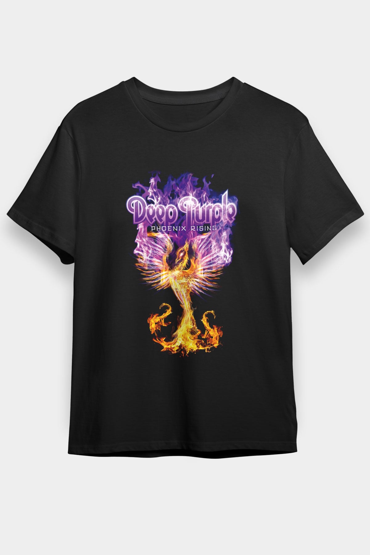 Deep Purple Siyah Unisex Tişört T-Shirt - TişörtFabrikası