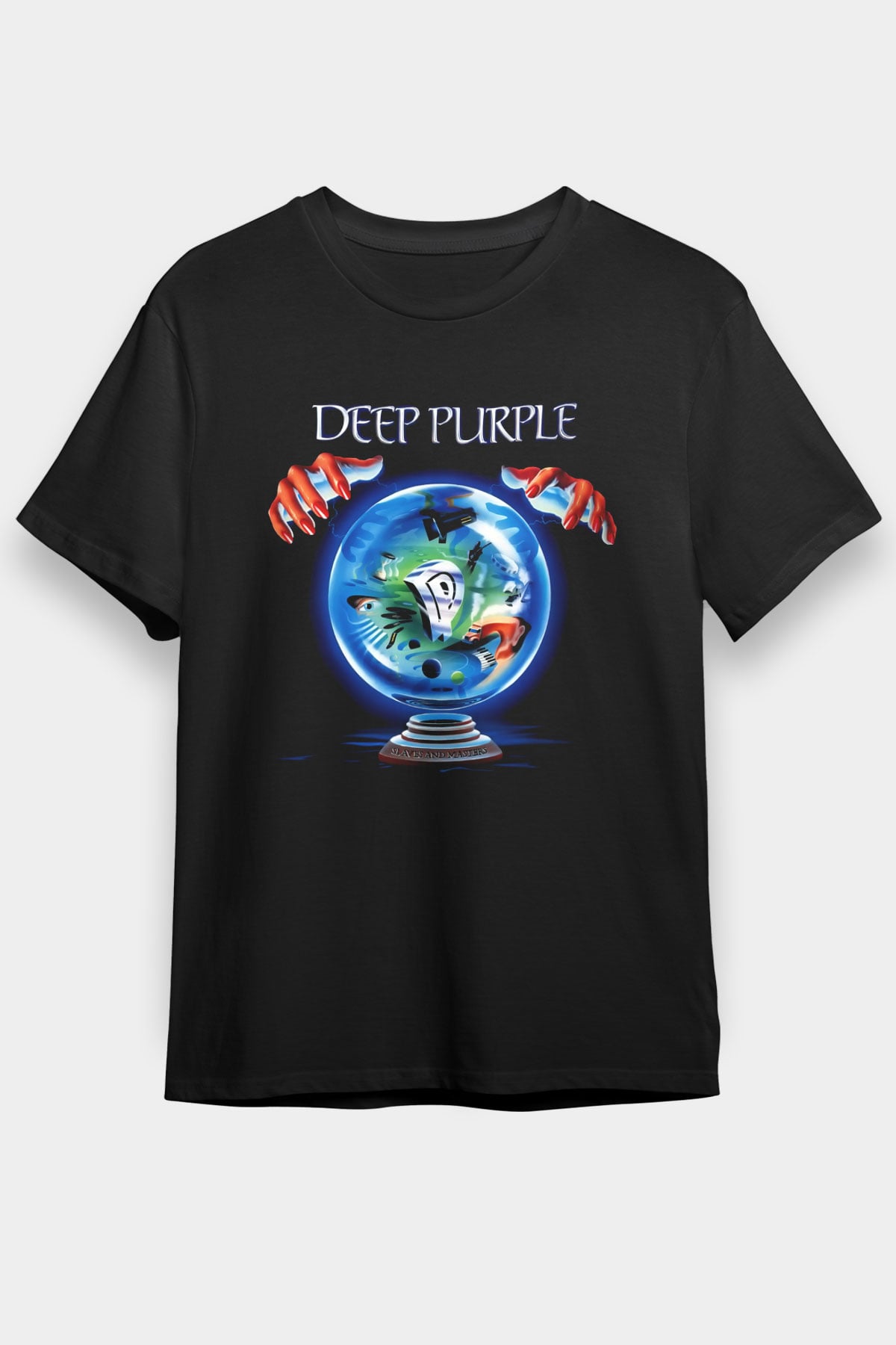 Deep Purple Siyah Unisex Tişört T-Shirt - TişörtFabrikası