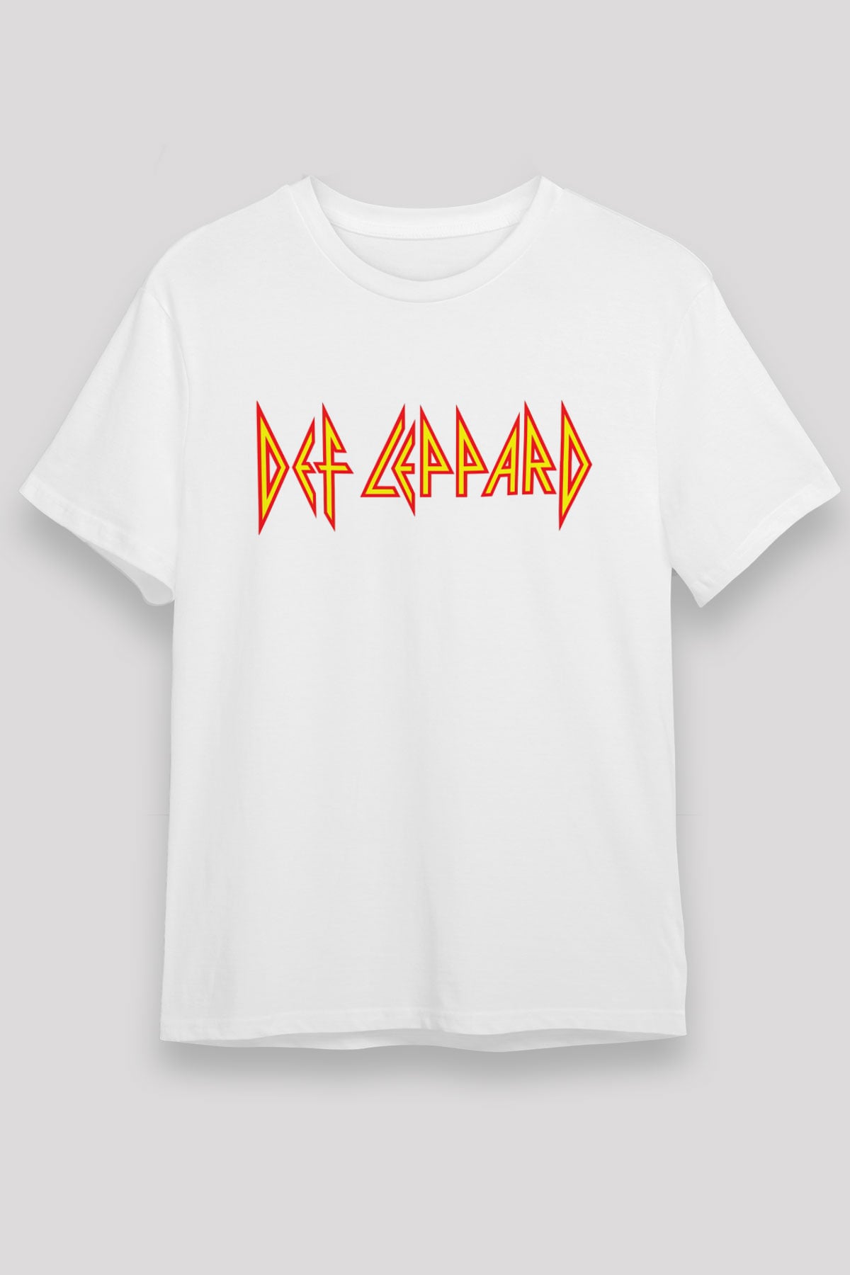 Def Leppard Beyaz Unisex Tişört T-Shirt - TişörtFabrikası