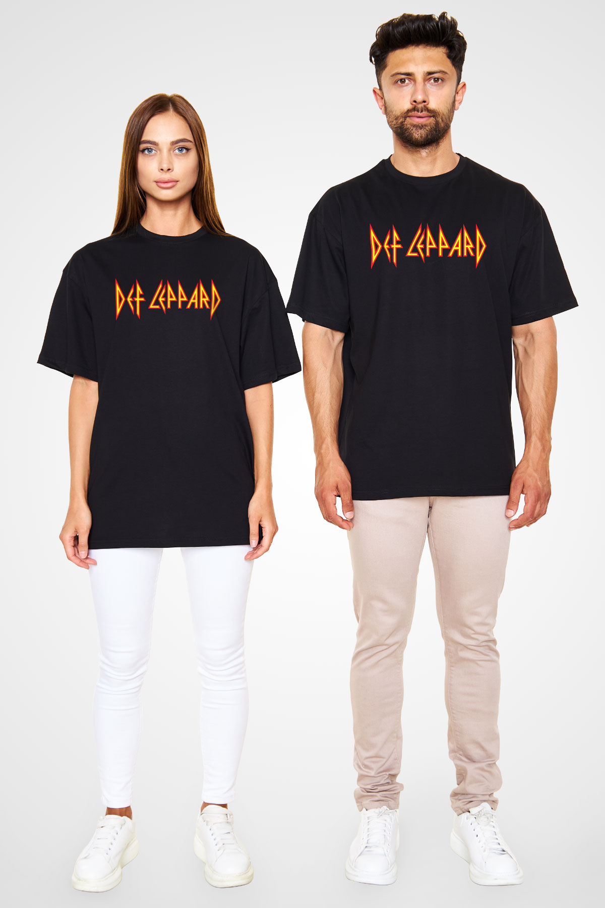 Def Leppard Siyah Unisex Oversize Tişört T-Shirt
