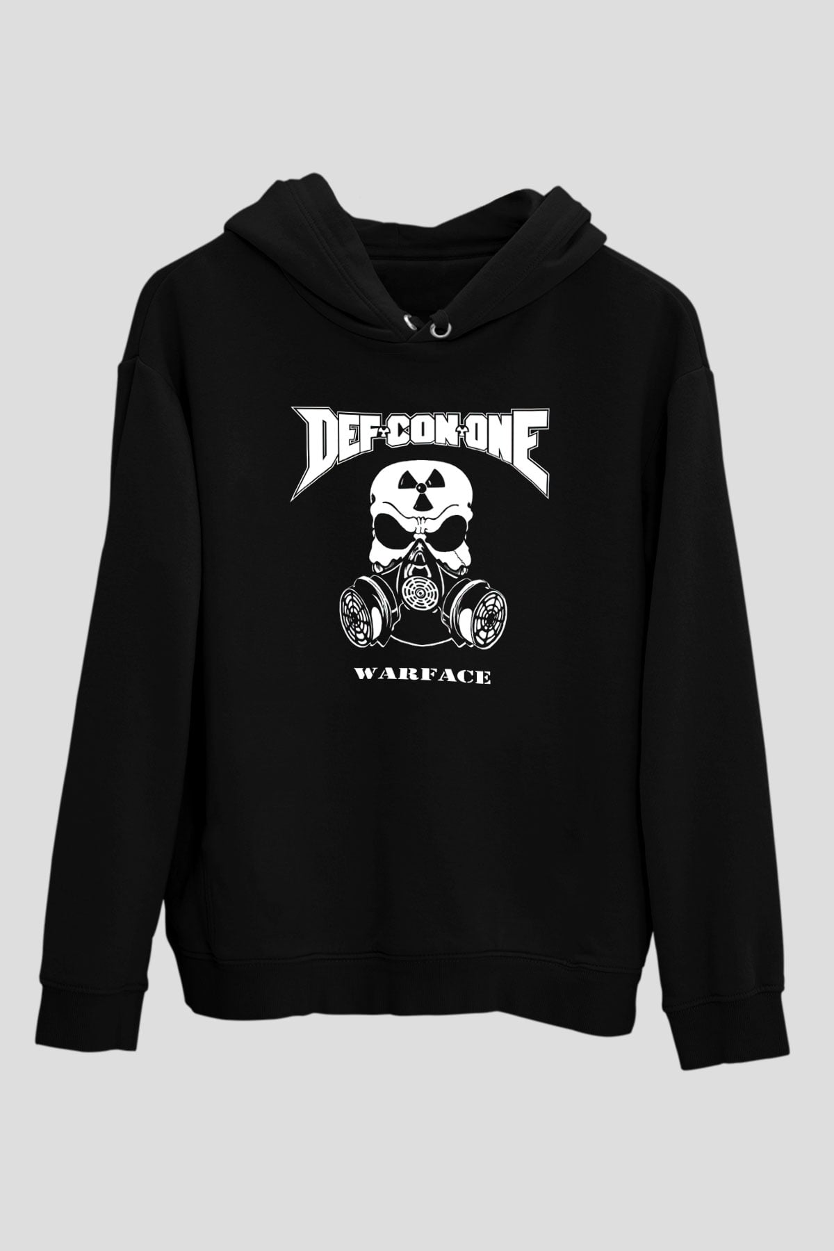 Def. Con. One Siyah Unisex Kapüşonlu Sweatshirt
