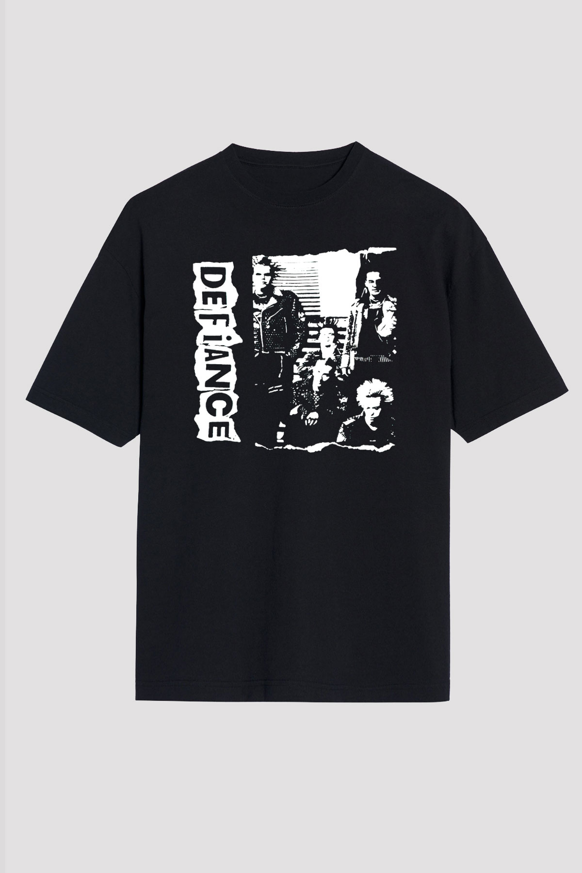 Defiance Siyah Unisex Oversize Tişört T-Shirt