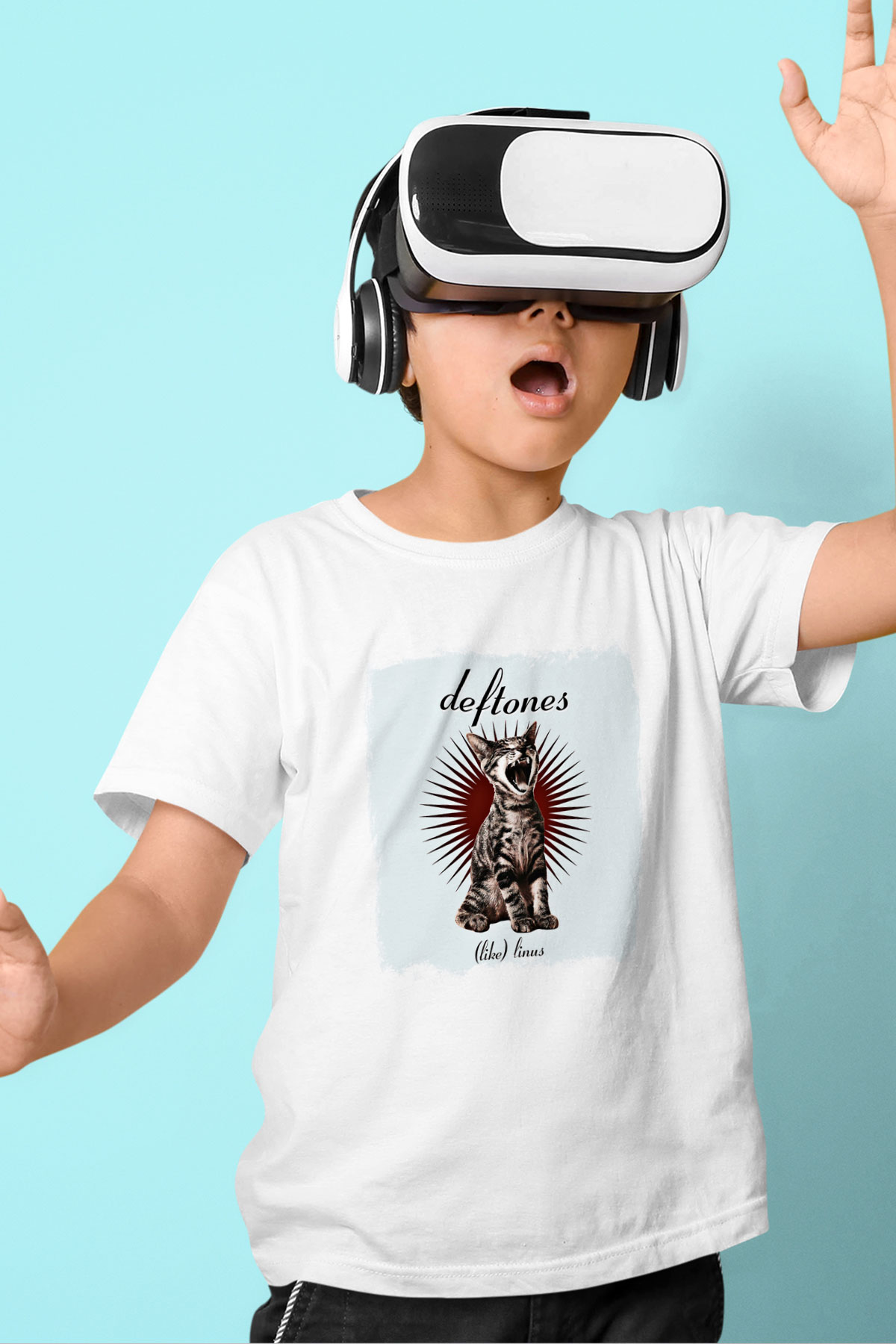 Deftones Baskılı Unisex Beyaz Çocuk Tişört