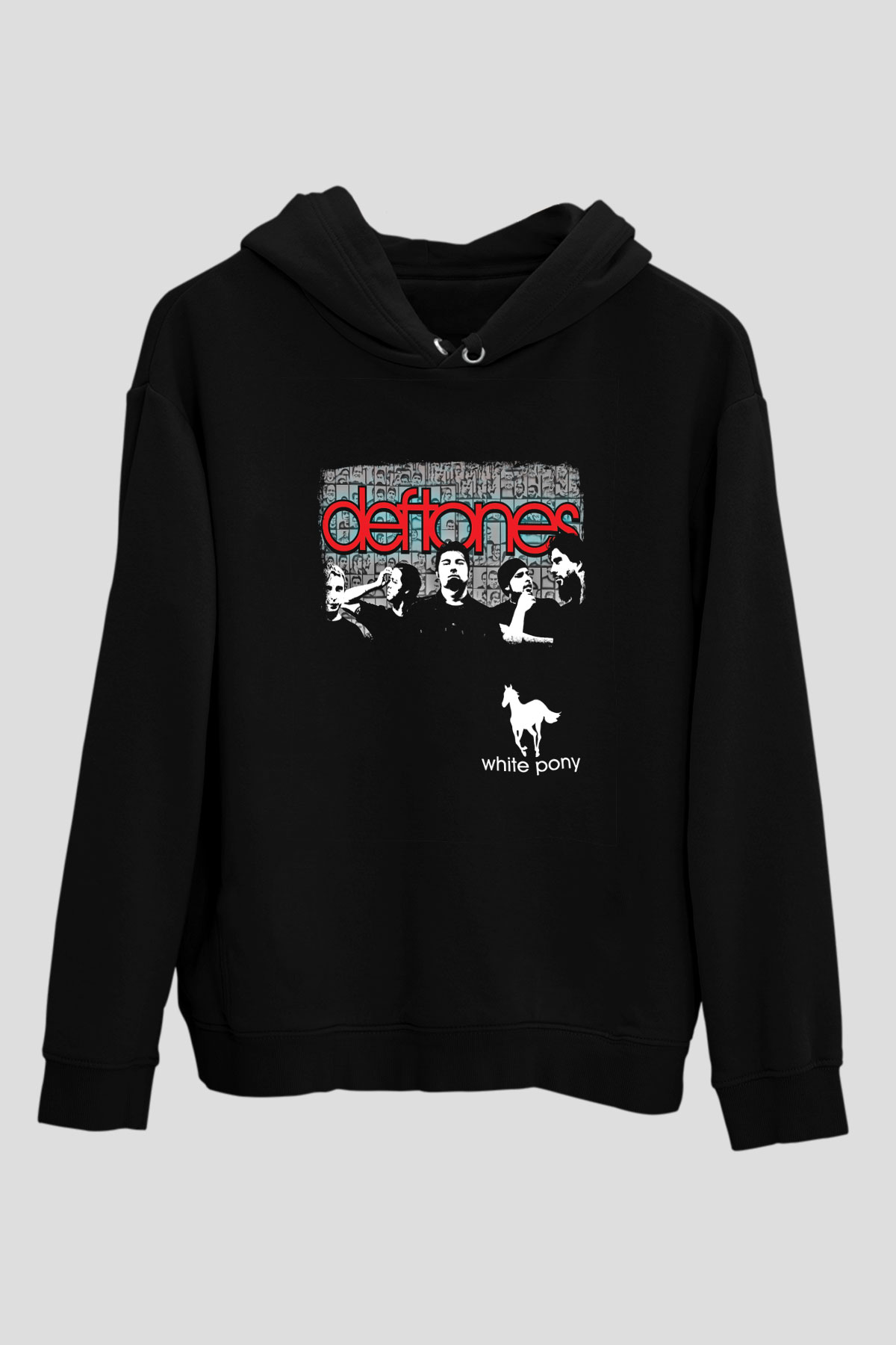 Deftones Baskılı Unisex Siyah Hoodie