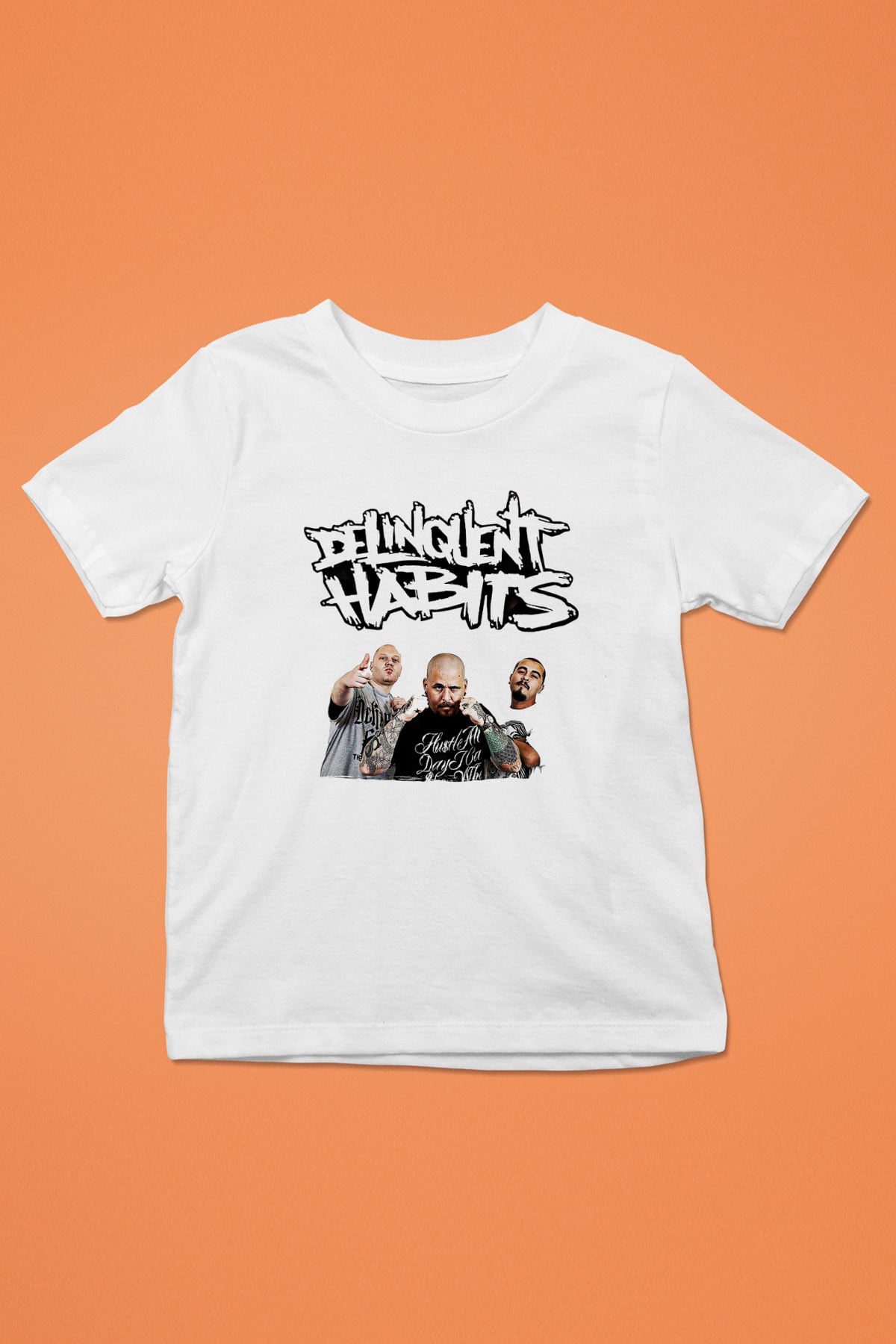 Delinquent Habits Baskılı Beyaz Unisex Beyaz Çocuk Tişört - Tshirt