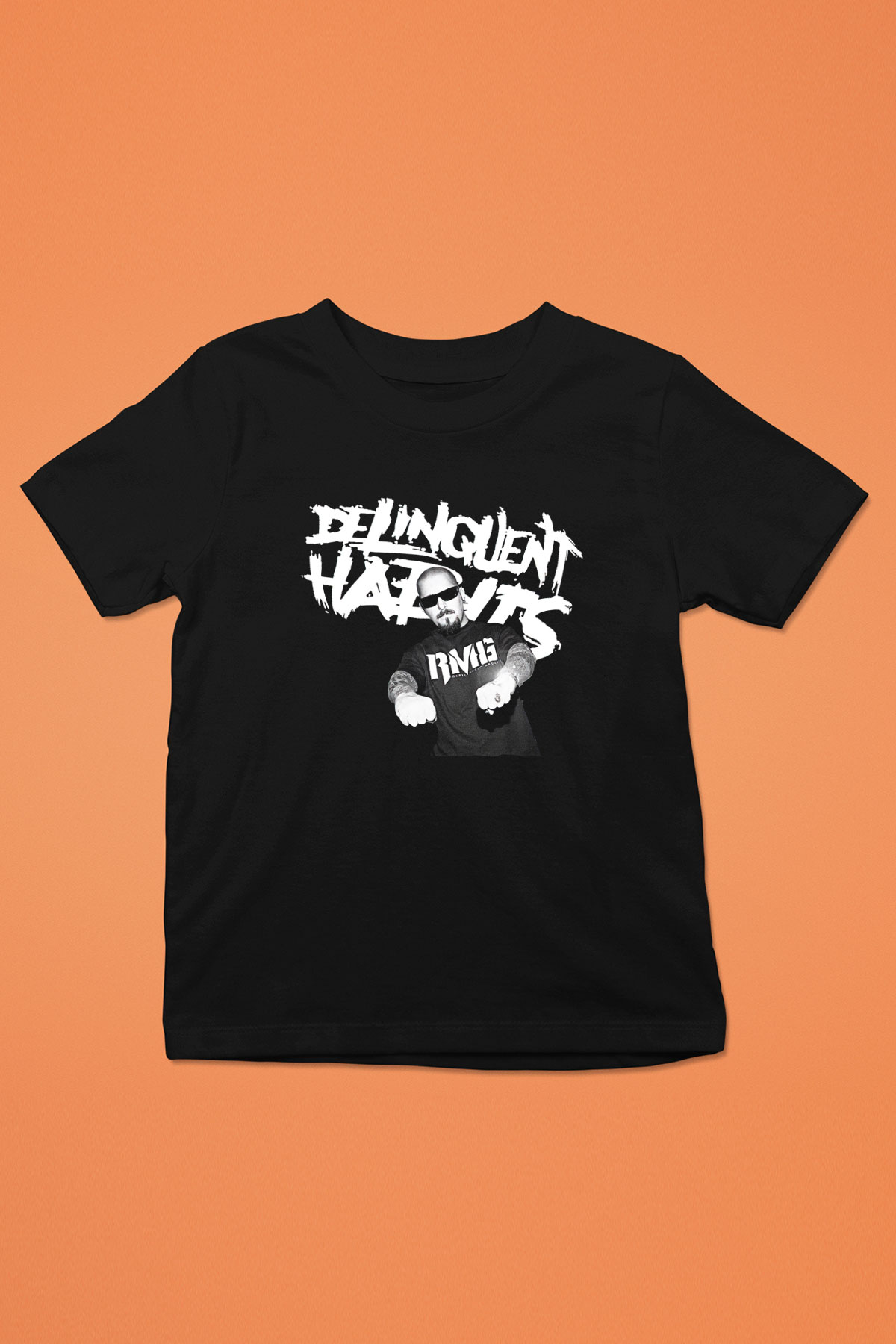 Delinquent Habits Baskılı Unisex Siyah Çocuk Tişört - Tshirt
