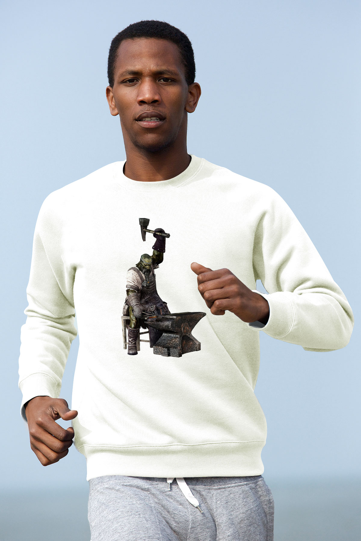 Demirci Beyaz Unisex Sweatshirt