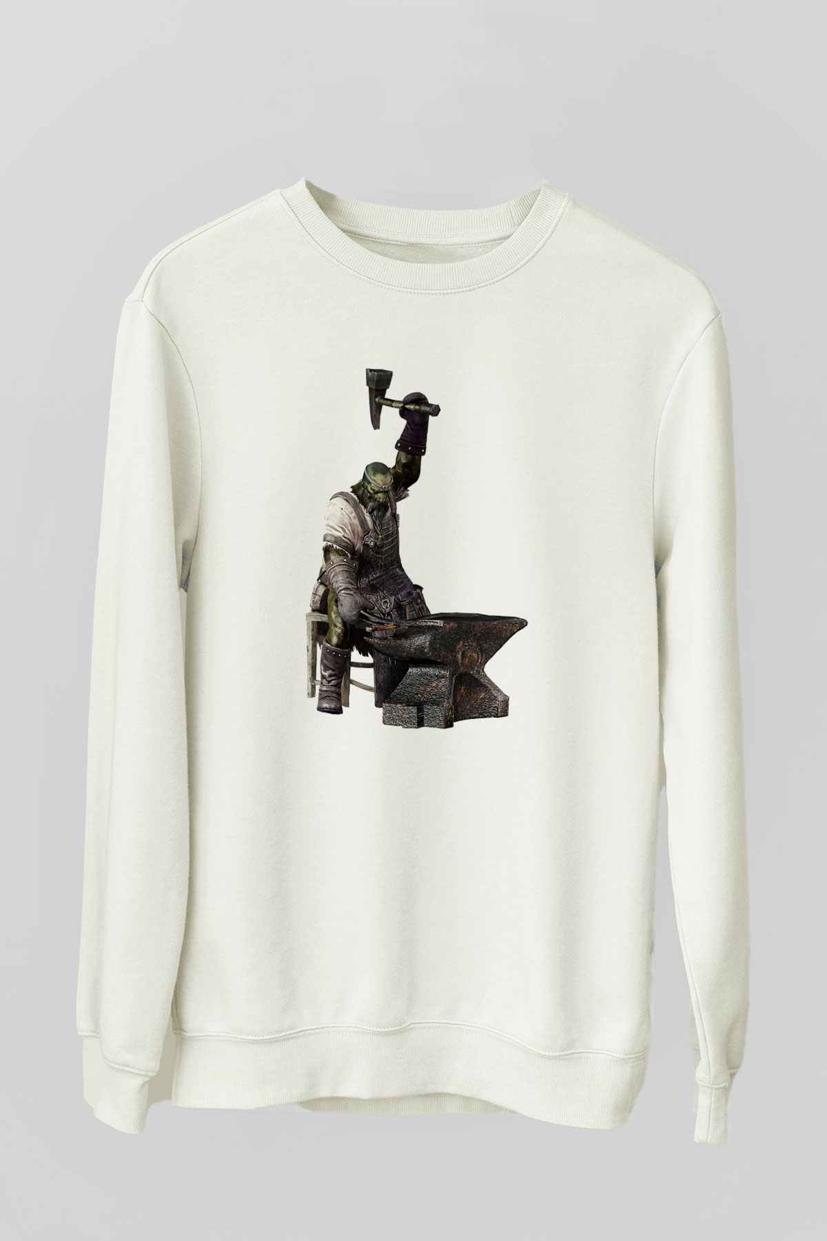 Demirci Beyaz Unisex Sweatshirt
