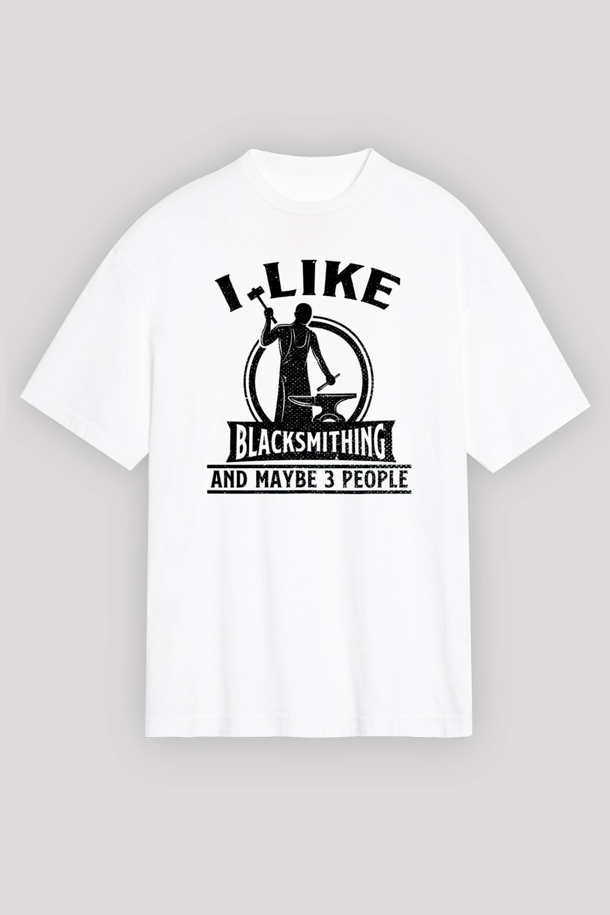 Demirci Beyaz Oversize Tişört Oversize T-shirt - TişörtFabrikası