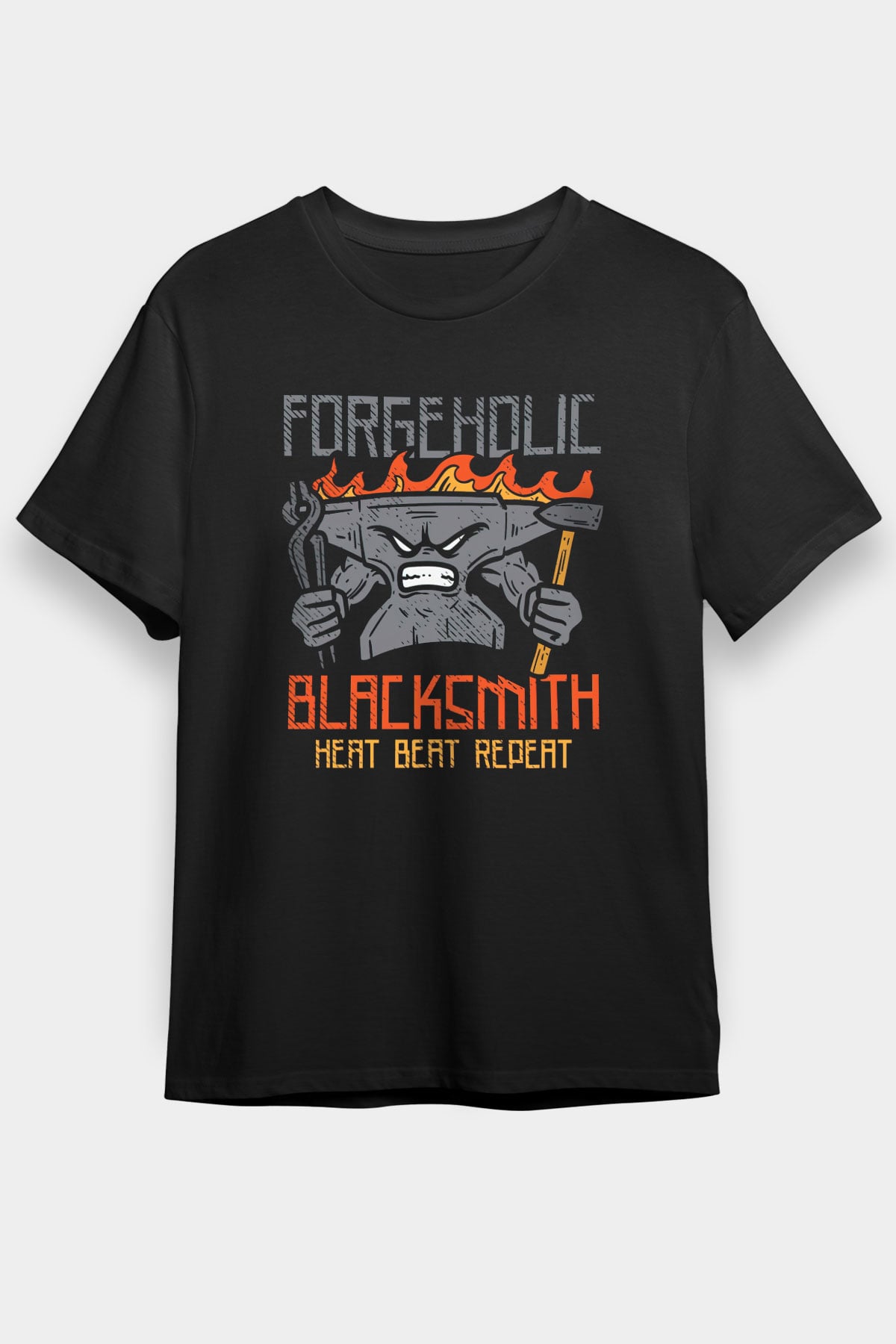 Demirci Siyah Unisex Tişört T-Shirt - TişörtFabrikası