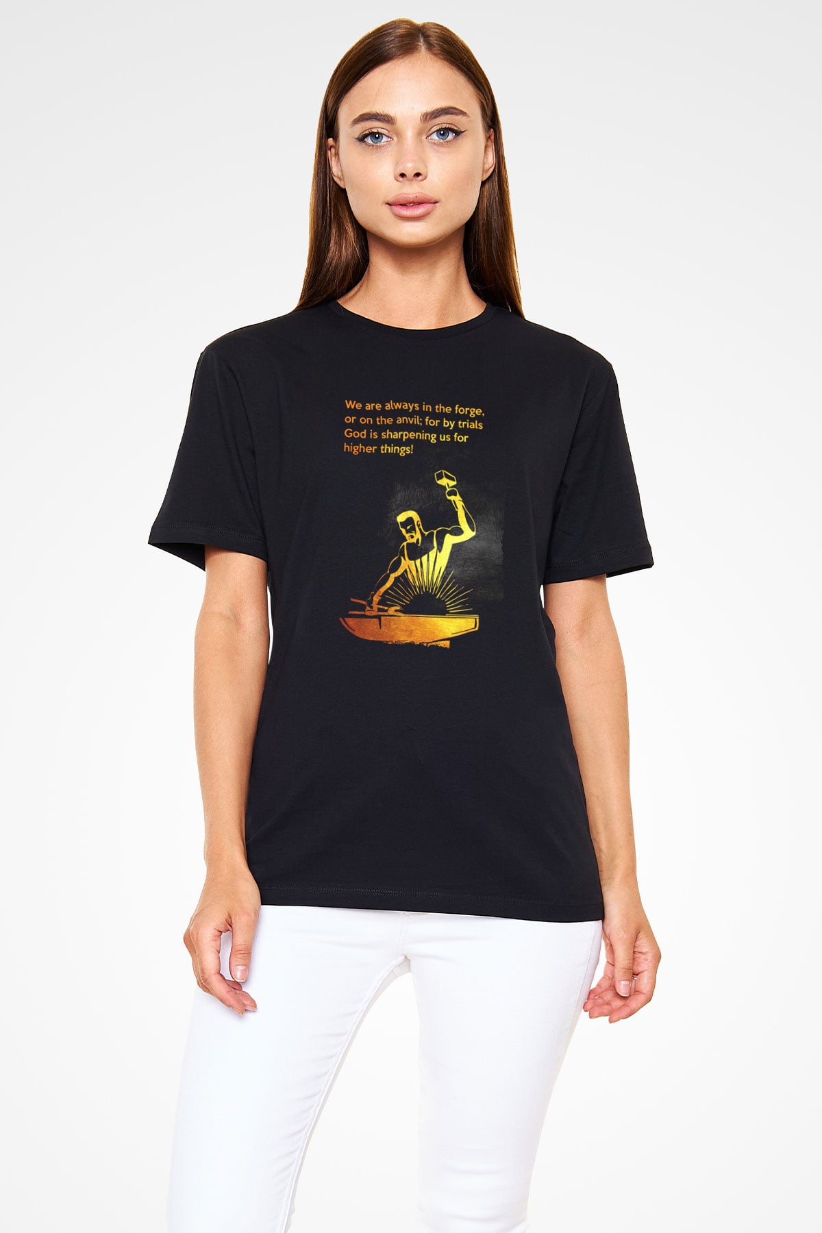 Demirci Siyah Unisex Tişört T-Shirt - TişörtFabrikası