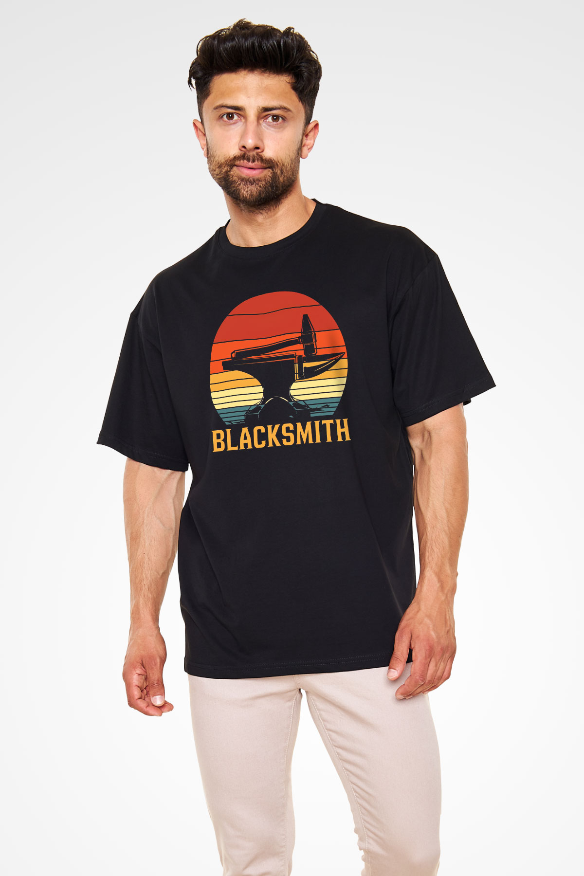 Demirci Siyah Oversize Tişört Oversize T-shirt - TişörtFabrikası